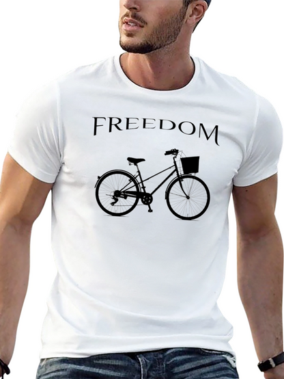 Freedom Bicycle Graphic T-Shirt