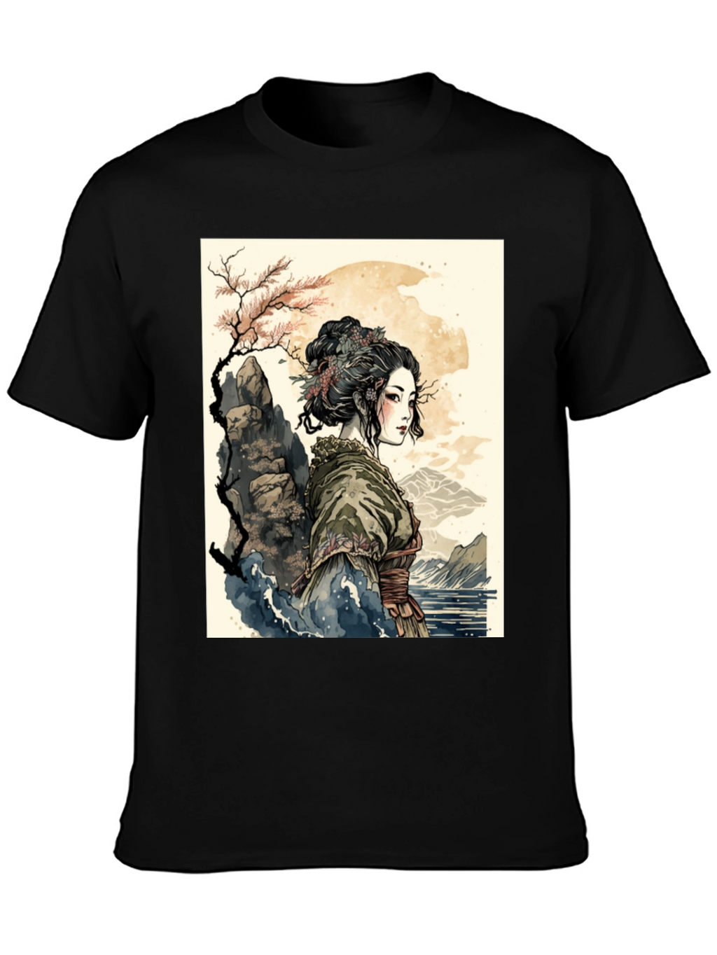 Geisha Art T-Shirt - Unique Graphic Tee