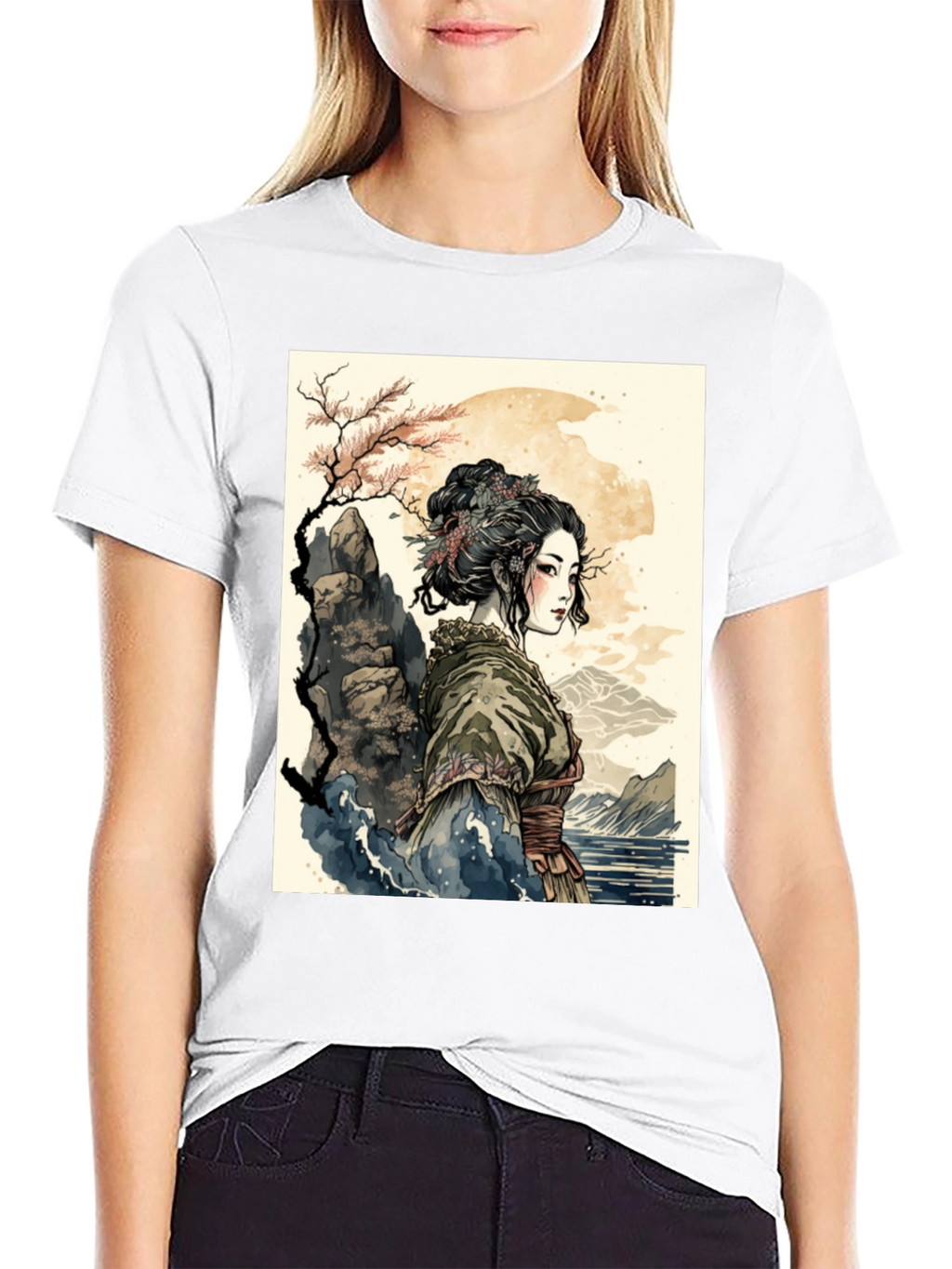 Geisha Art T-Shirt - Unique Graphic Tee