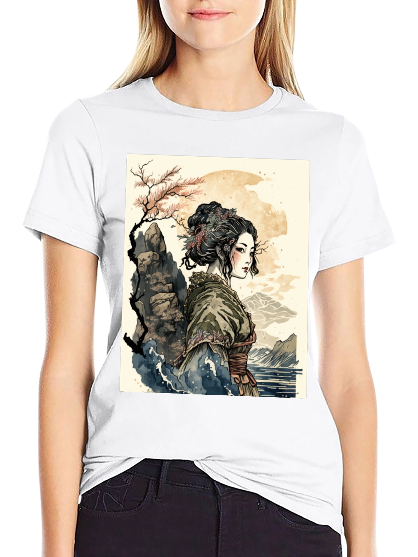 Geisha Art T-Shirt - Unique Graphic Tee