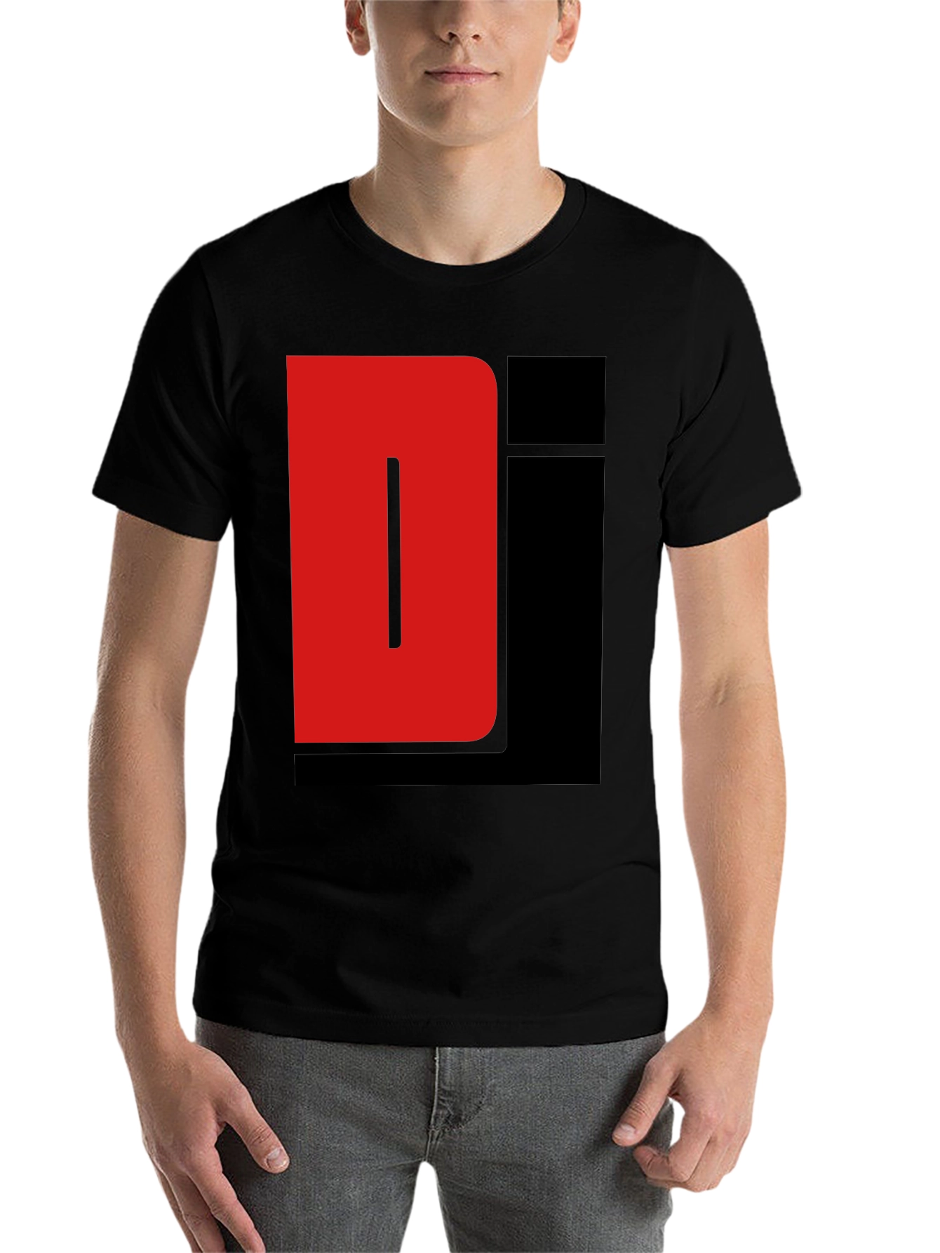 Red and Black Graphic Tee Shirt