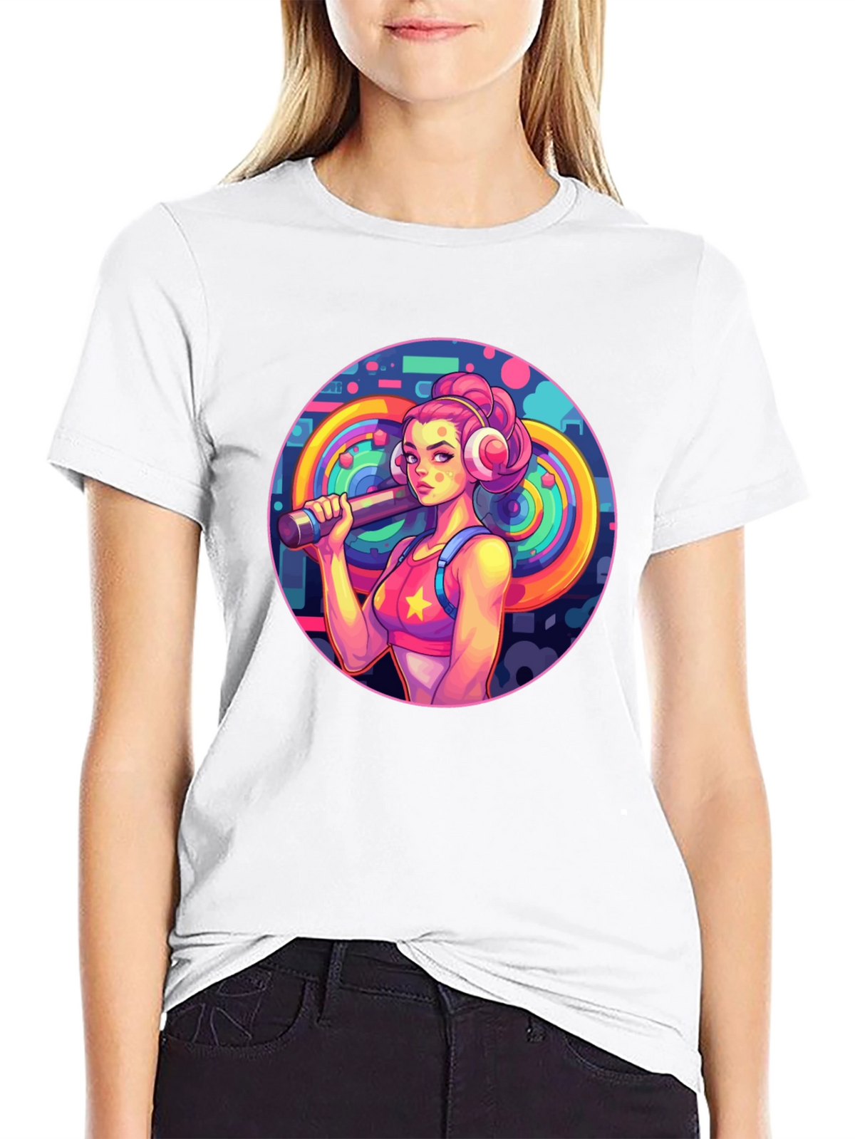 Retro Fitness Girl Tee