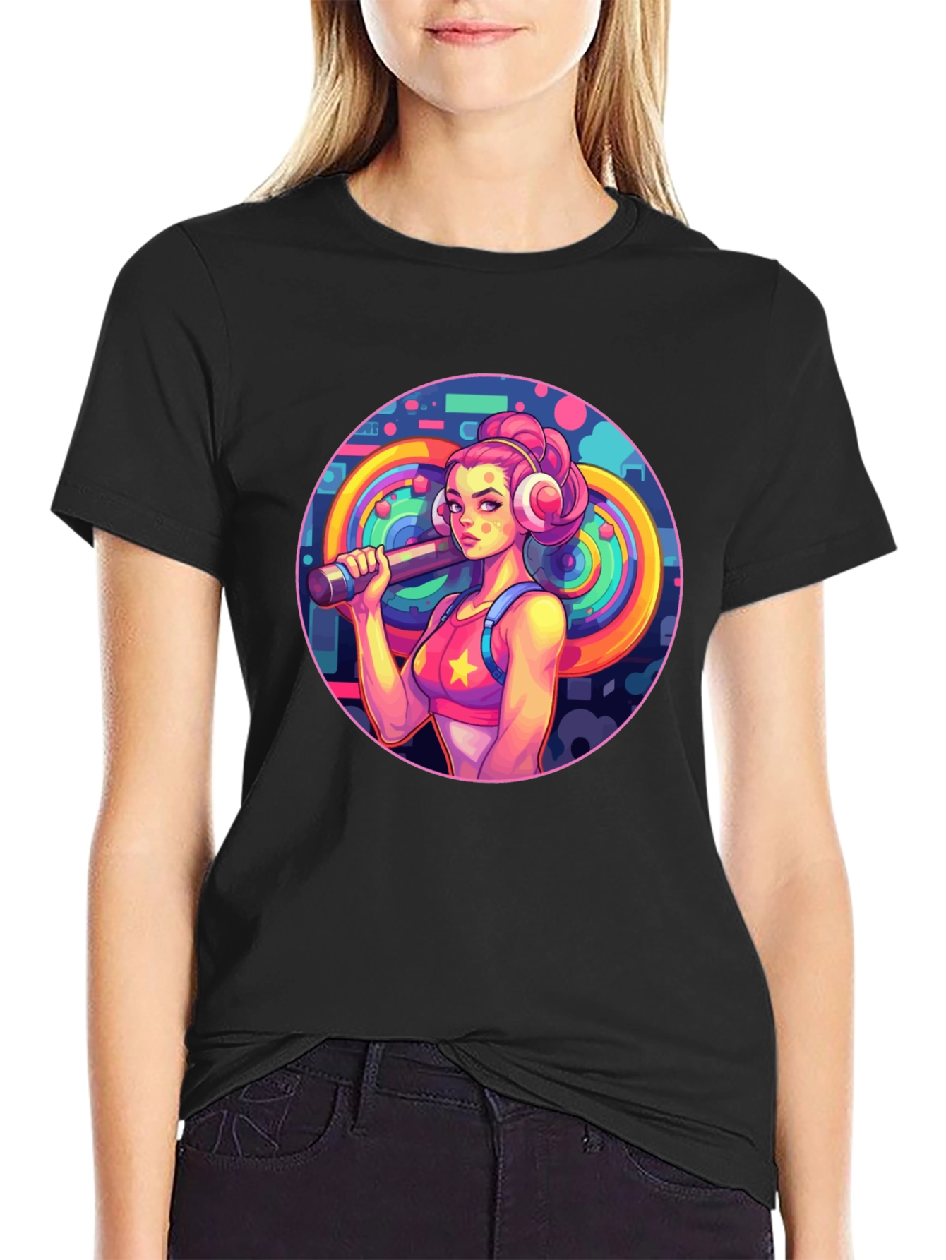 Retro Fitness Girl Tee