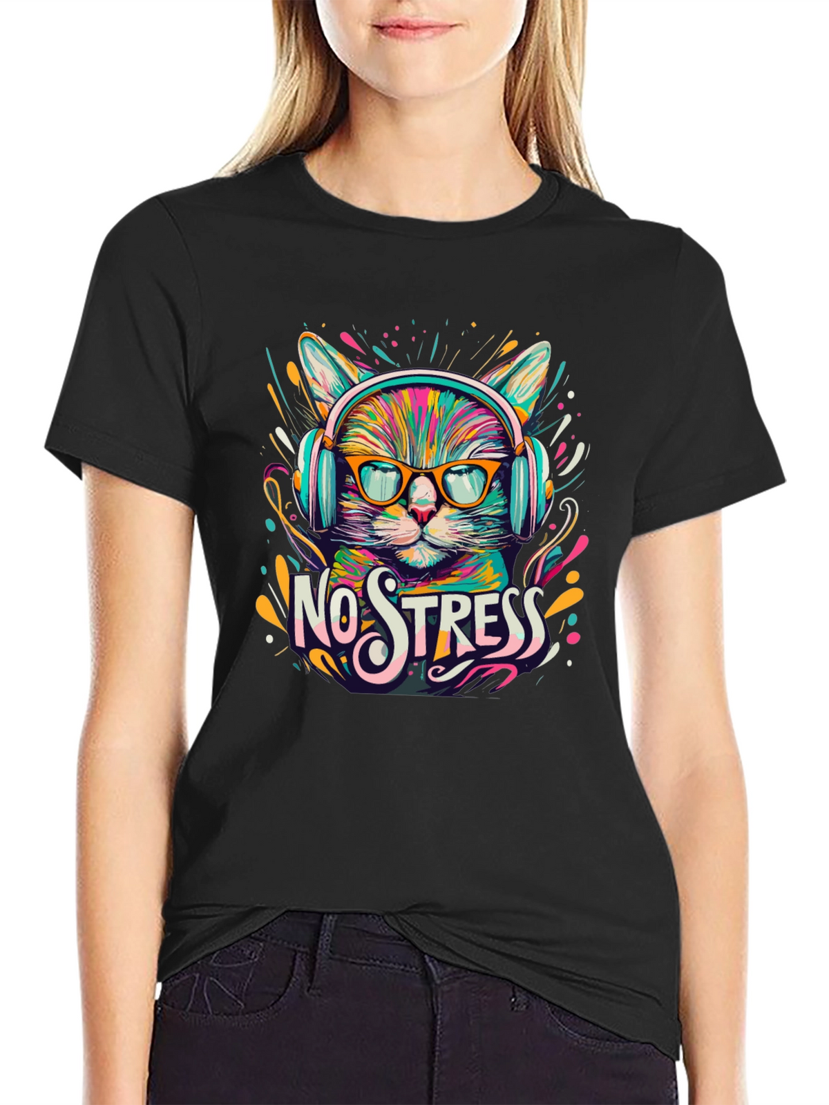 No Stress Cat T-Shirt
