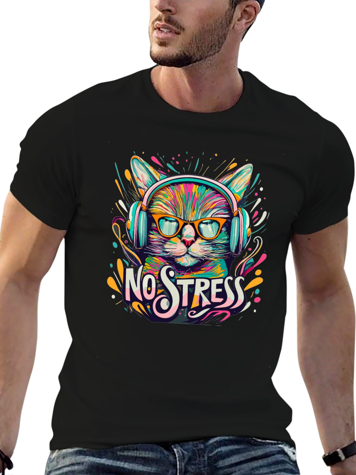 No Stress Cat T-Shirt