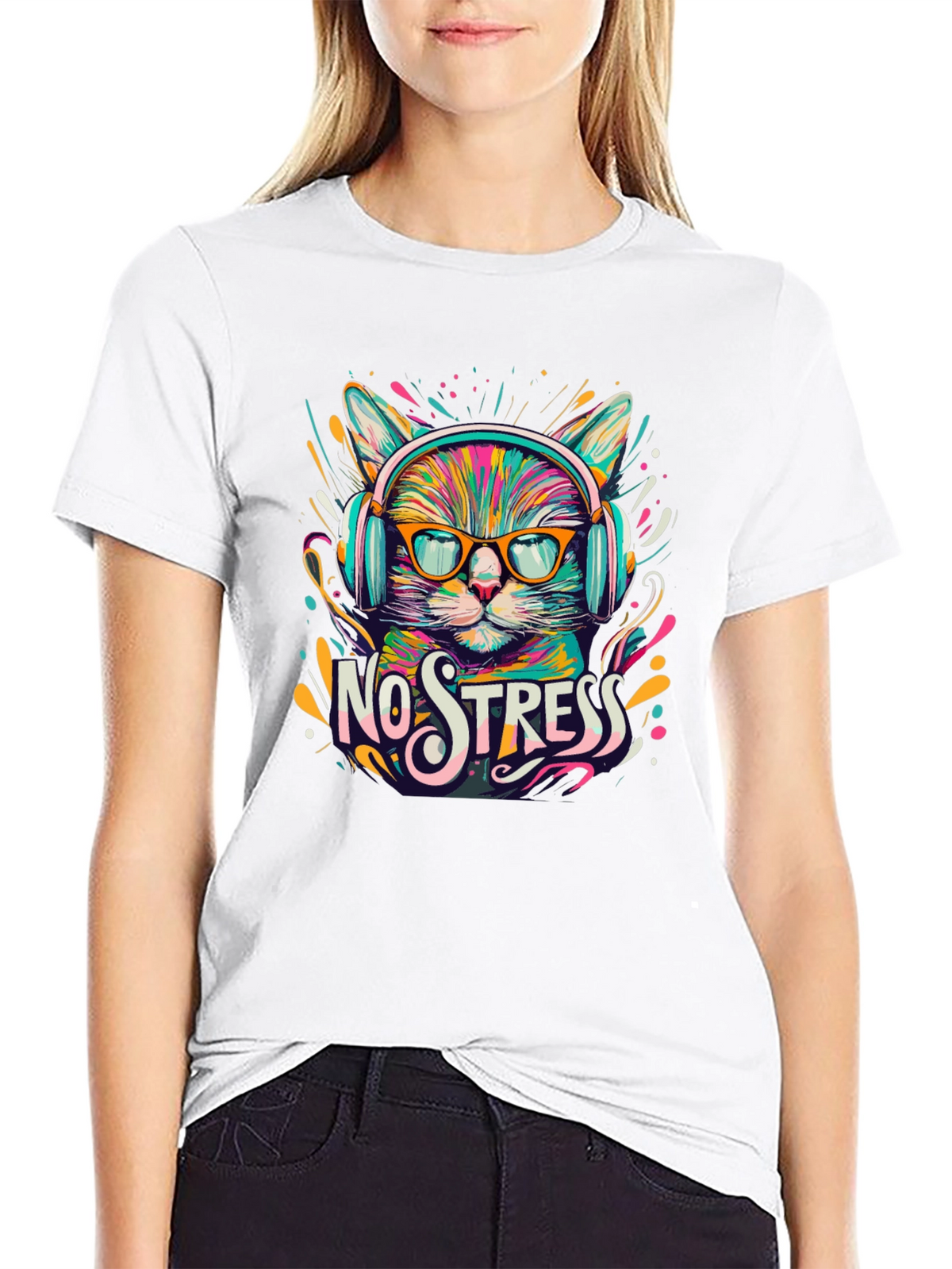No Stress Cat T-Shirt