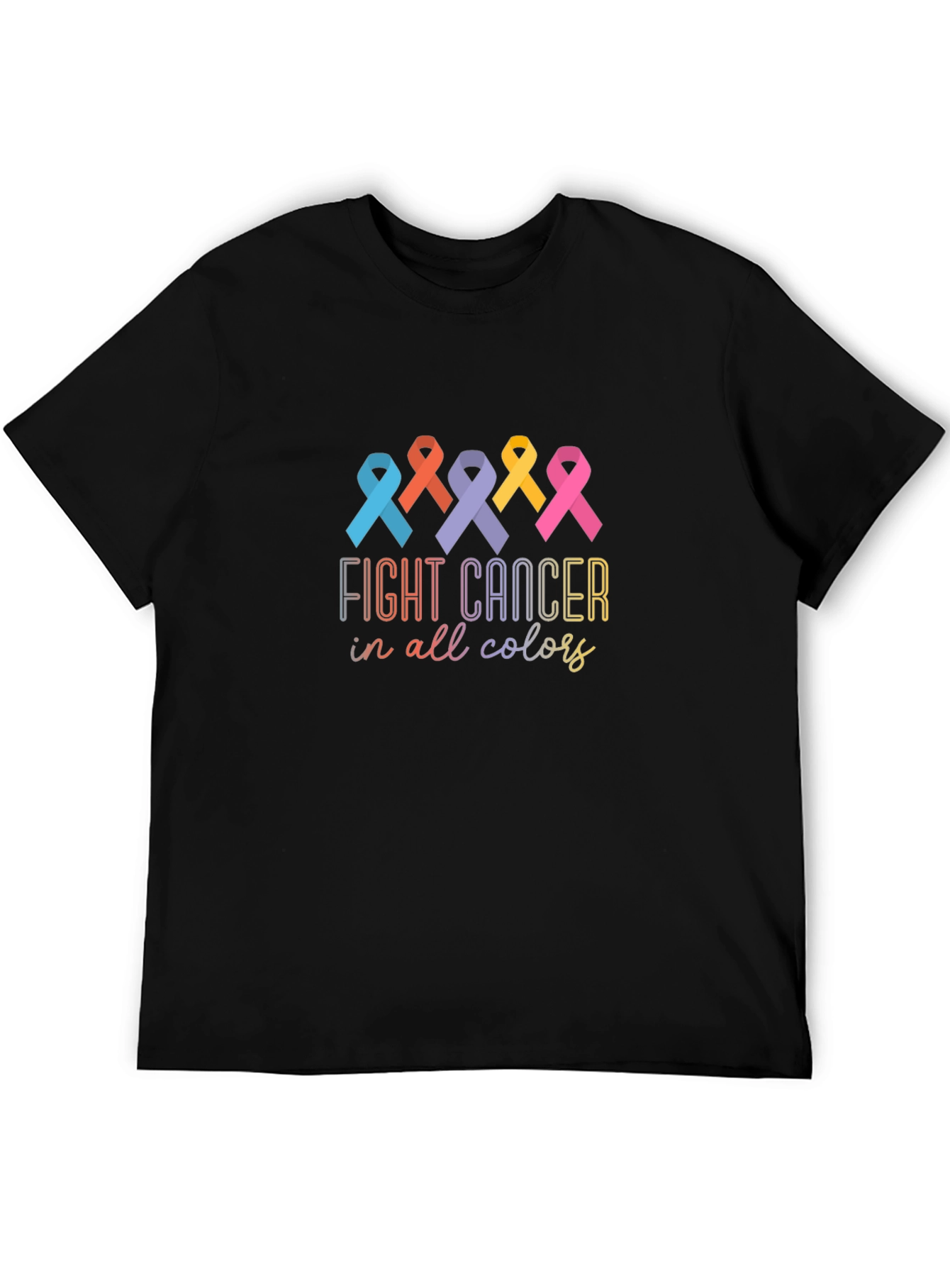 Fight Cancer In All Colors Awareness T-Shirt