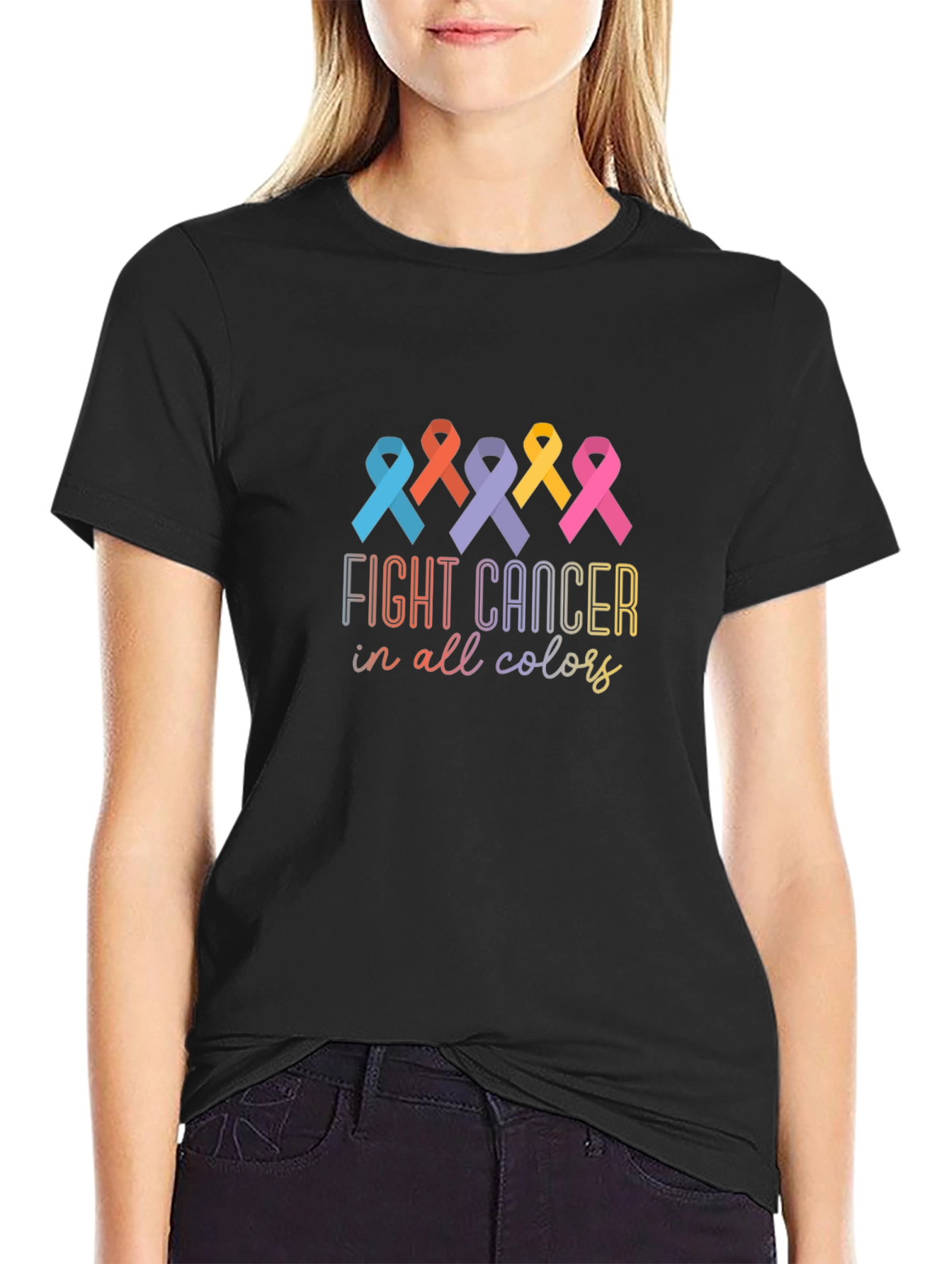 Fight Cancer In All Colors Awareness T-Shirt