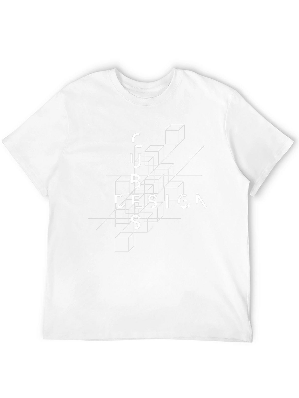 Cubes Design Black Graphic Tee