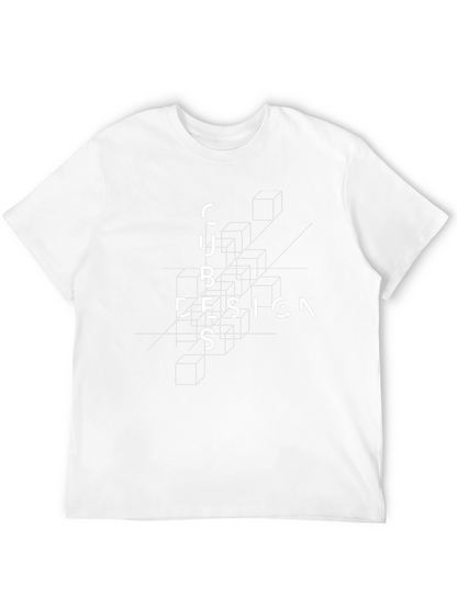 Cubes Design Black Graphic Tee