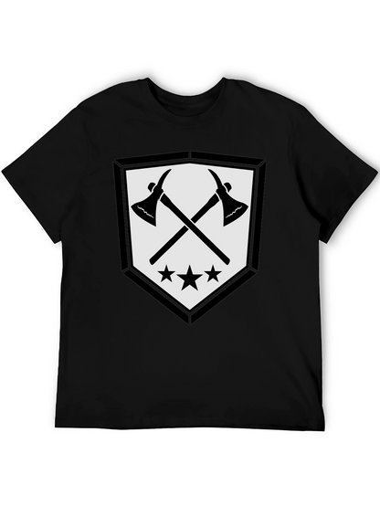 Axe & Stars Graphic T-Shirt - Mens Black Tee