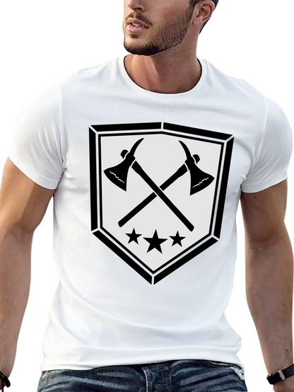 Axe & Stars Graphic T-Shirt - Mens Black Tee