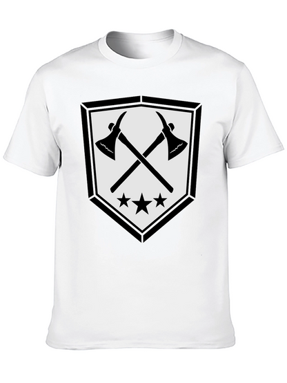 Axe & Stars Graphic T-Shirt - Mens Black Tee