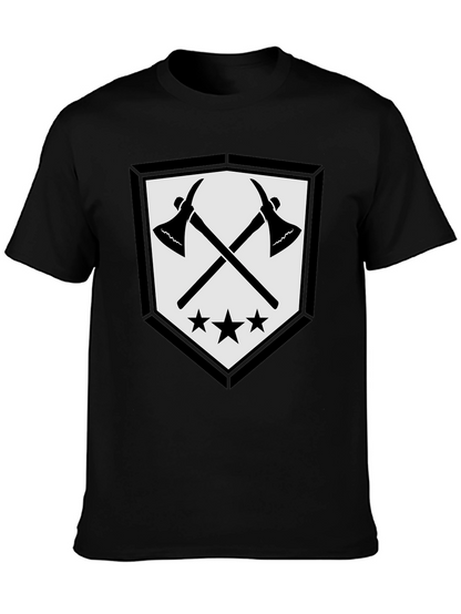 Axe & Stars Graphic T-Shirt - Mens Black Tee