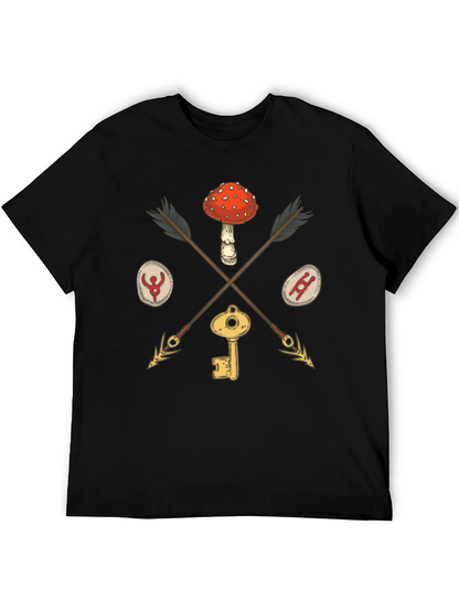 Amanita Muscaria Arrow Black T-Shirt