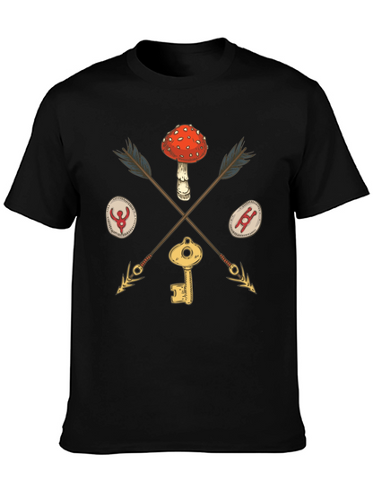 Amanita Muscaria Arrow Black T-Shirt
