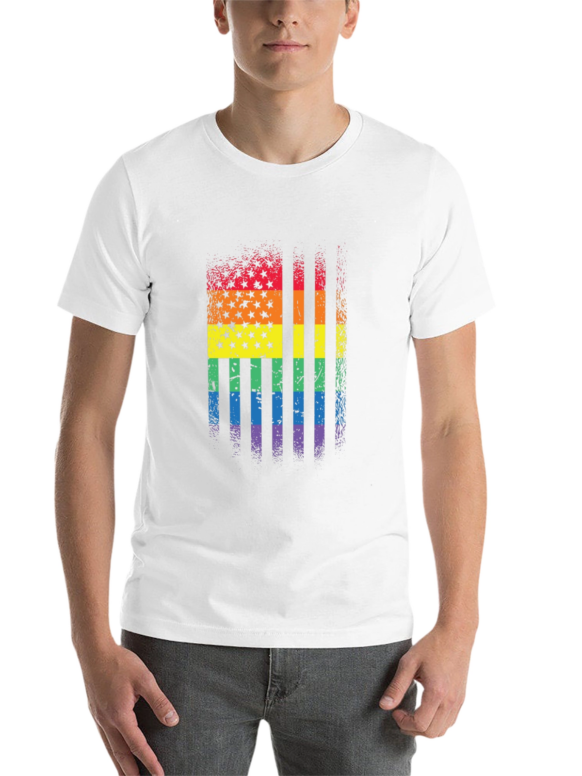 Pride Flag T-Shirt - Rainbow American Flag