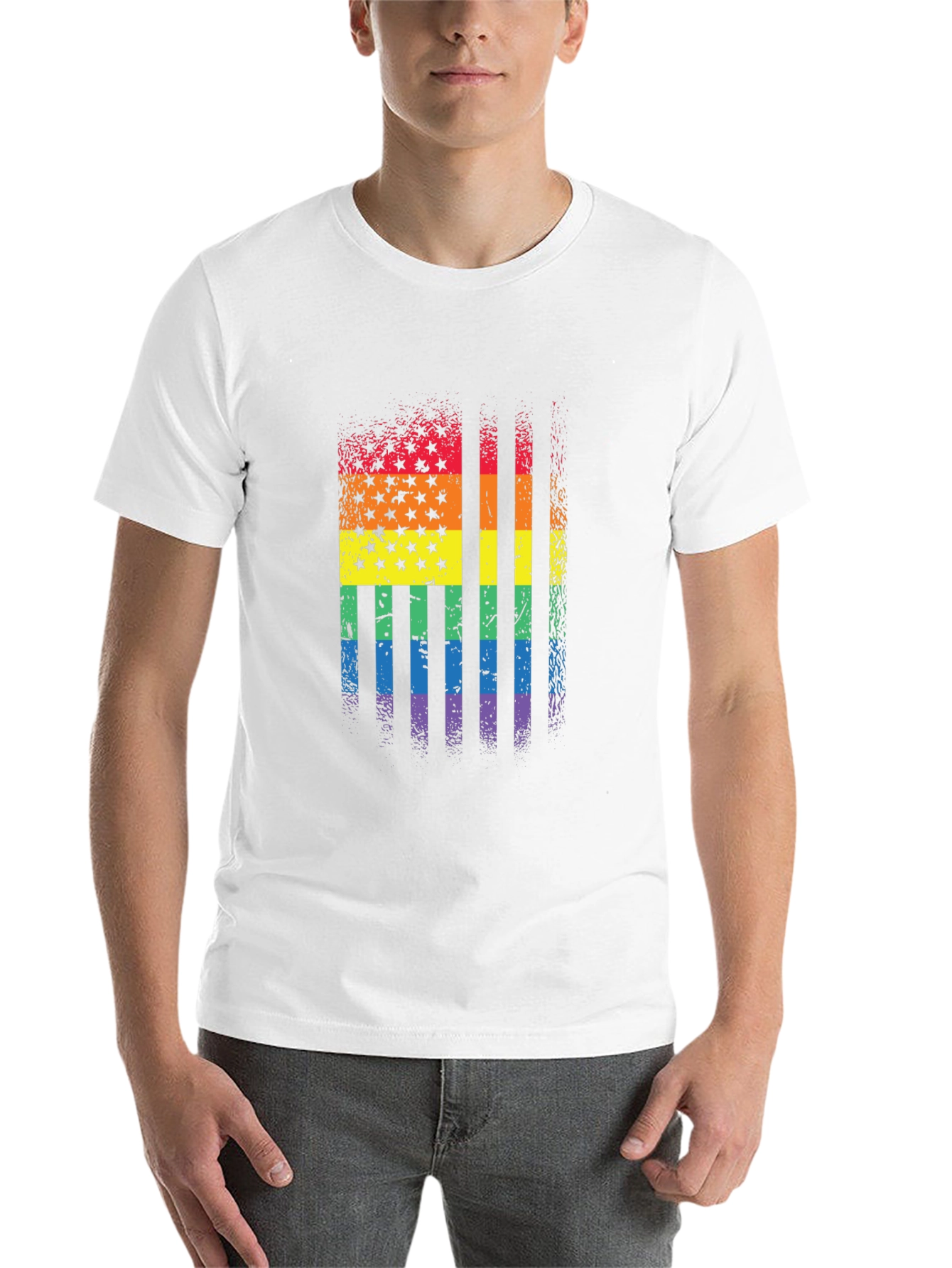 Pride Flag T-Shirt - Rainbow American Flag