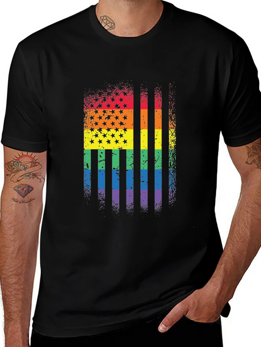 Pride Flag T-Shirt - Rainbow American Flag