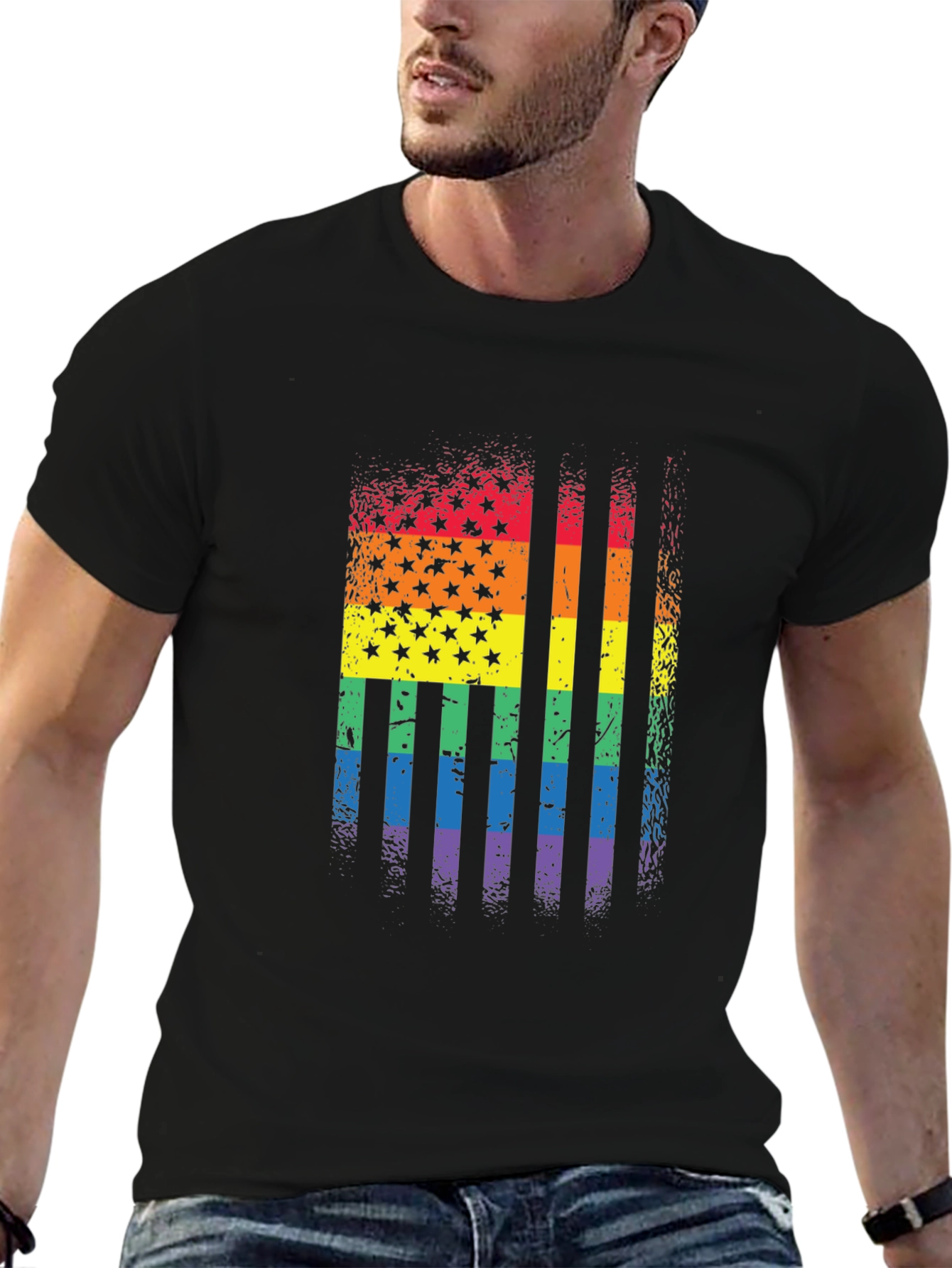 Pride Flag T-Shirt - Rainbow American Flag