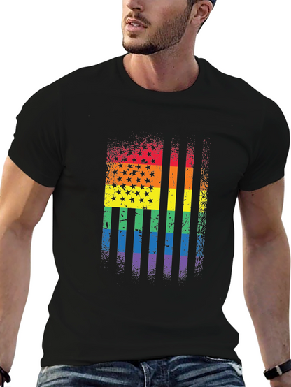 Pride Flag T-Shirt - Rainbow American Flag