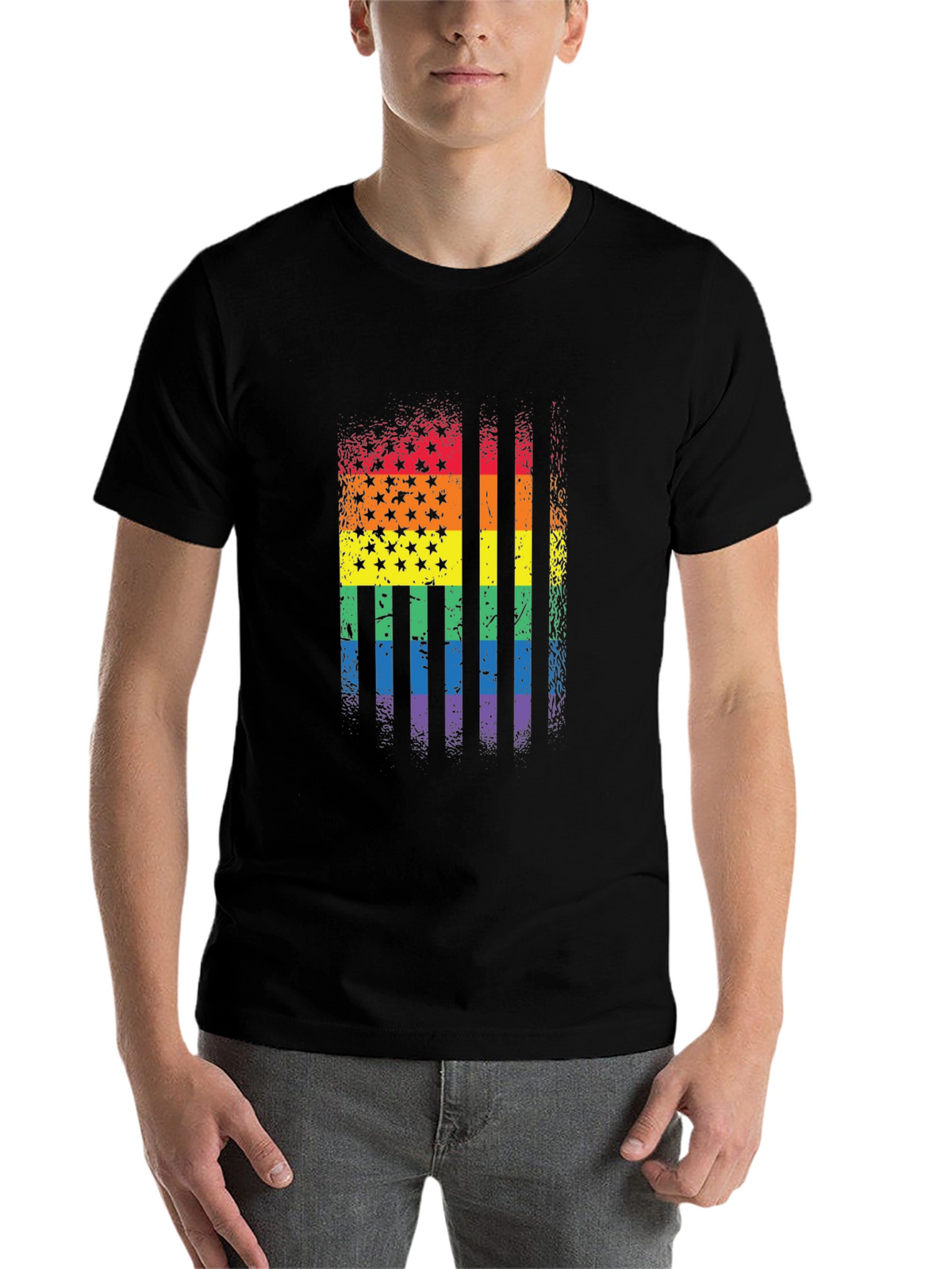 Pride Flag T-Shirt - Rainbow American Flag