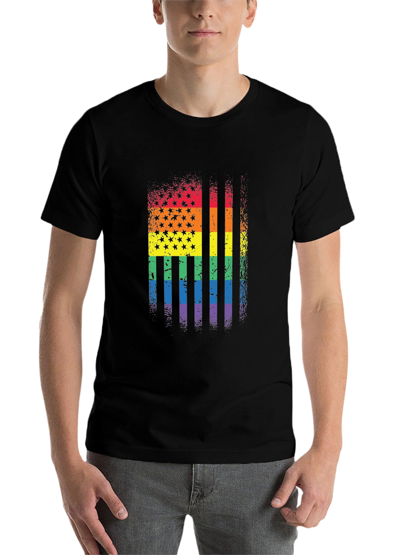 Pride Flag T-Shirt - Rainbow American Flag