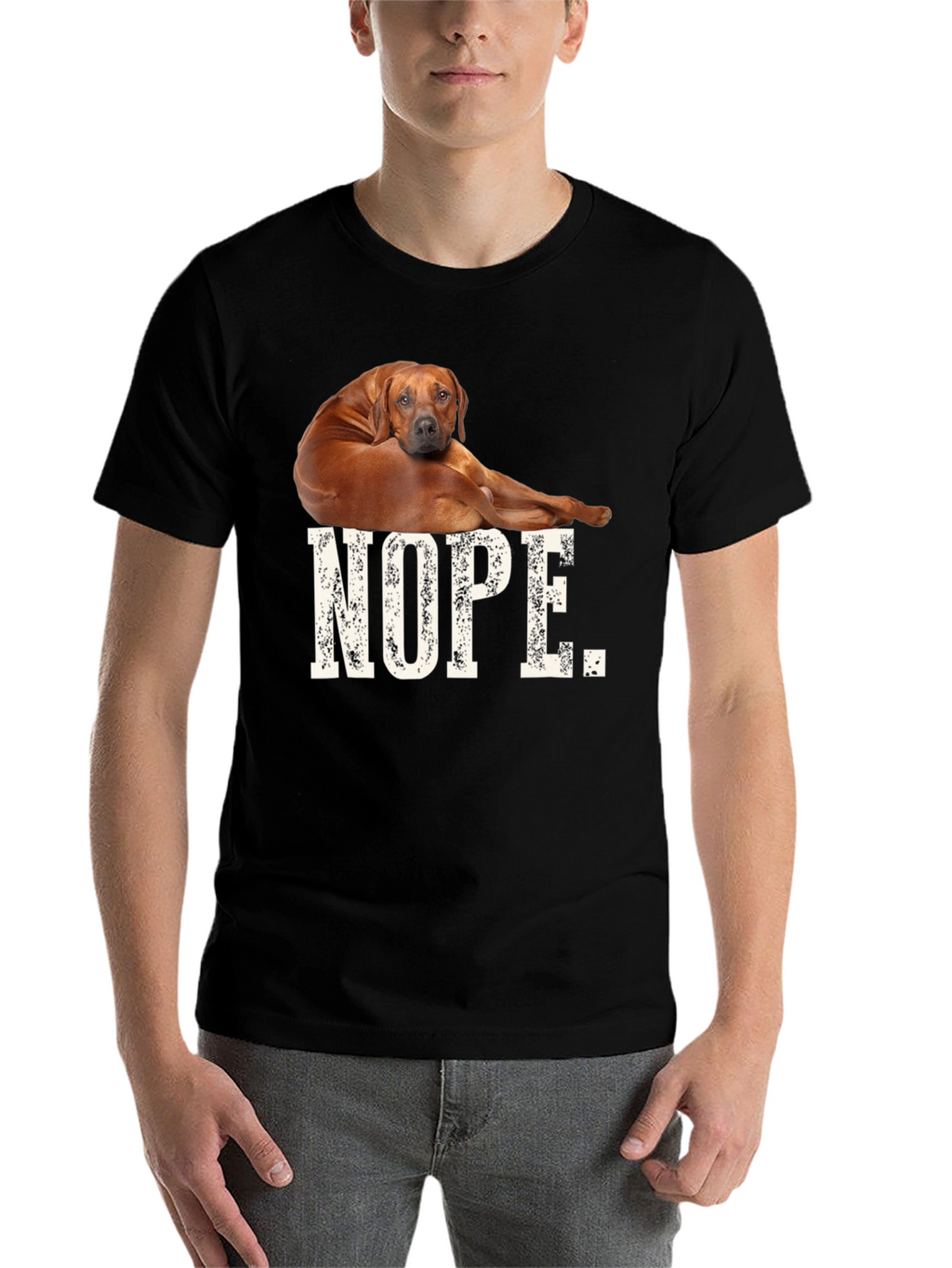Nope Dog T-Shirt Funny Novelty Tee
