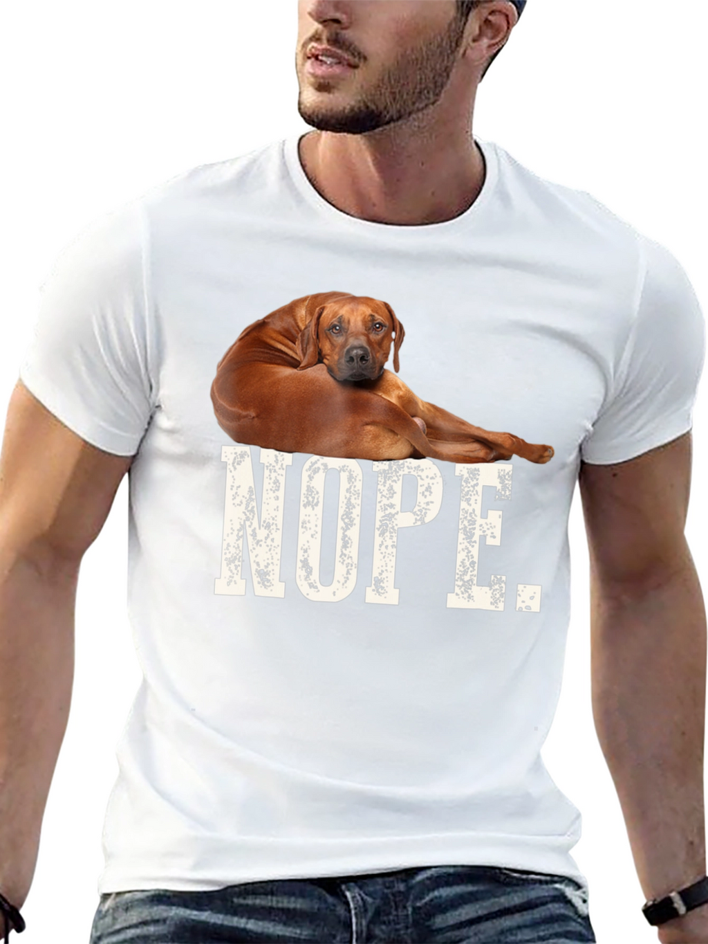Nope Dog T-Shirt Funny Novelty Tee