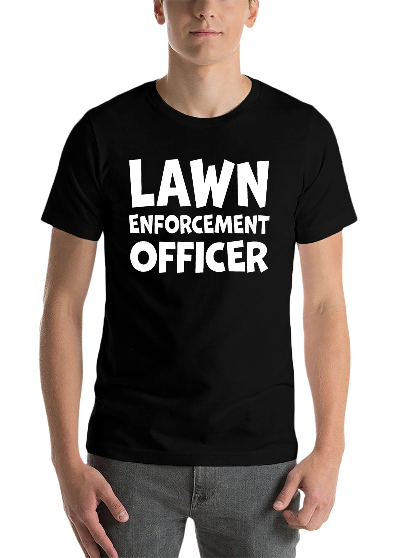 Lawn Enforcement Officer Graphic Tee - Black