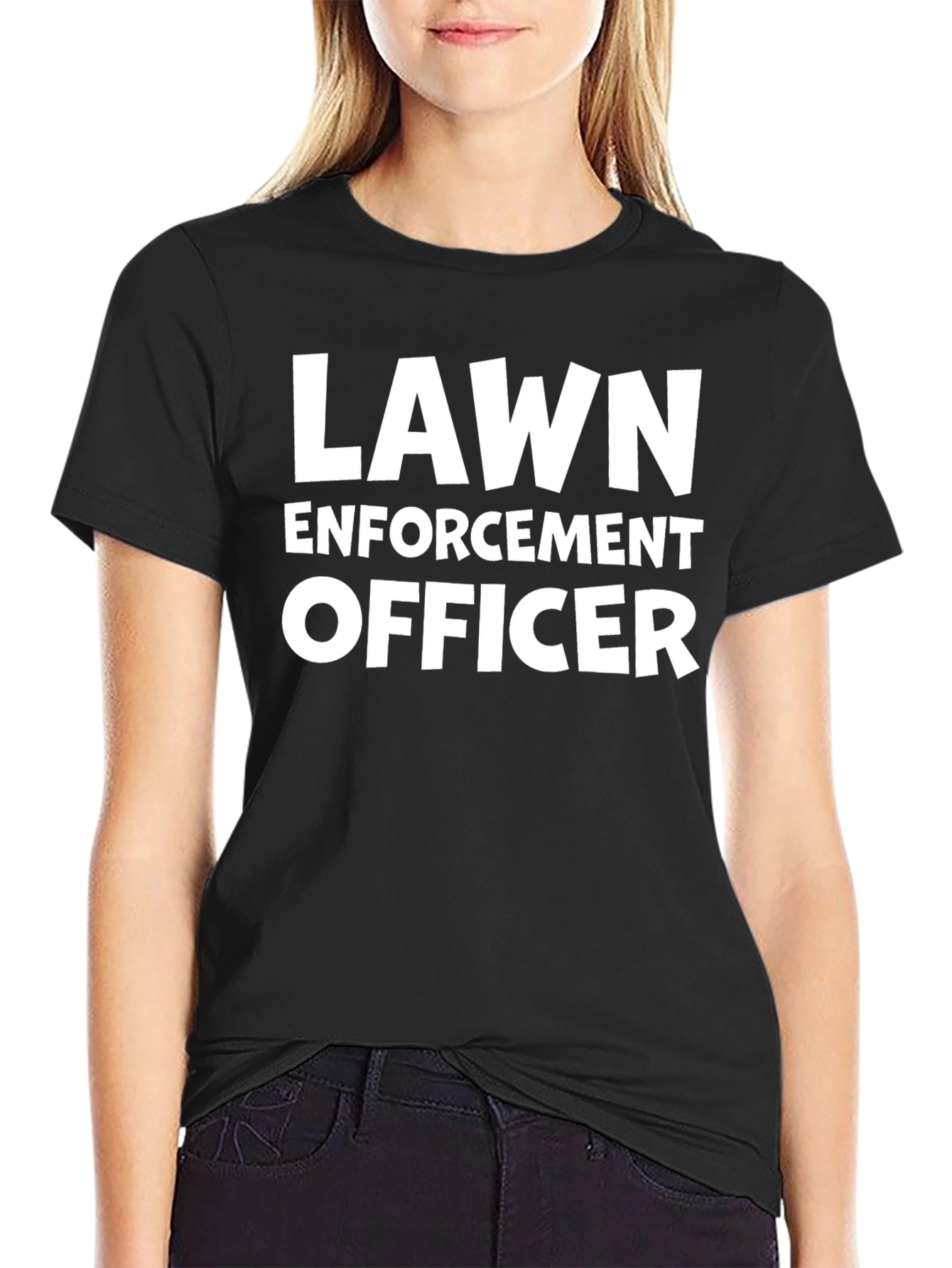 Lawn Enforcement Officer Graphic Tee - Black