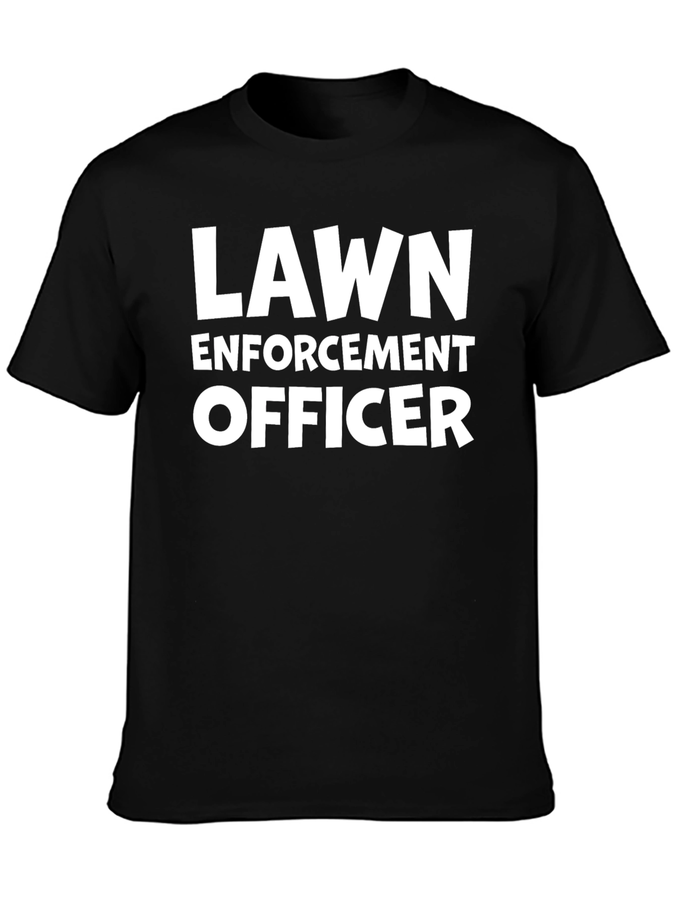 Lawn Enforcement Officer Graphic Tee - Black