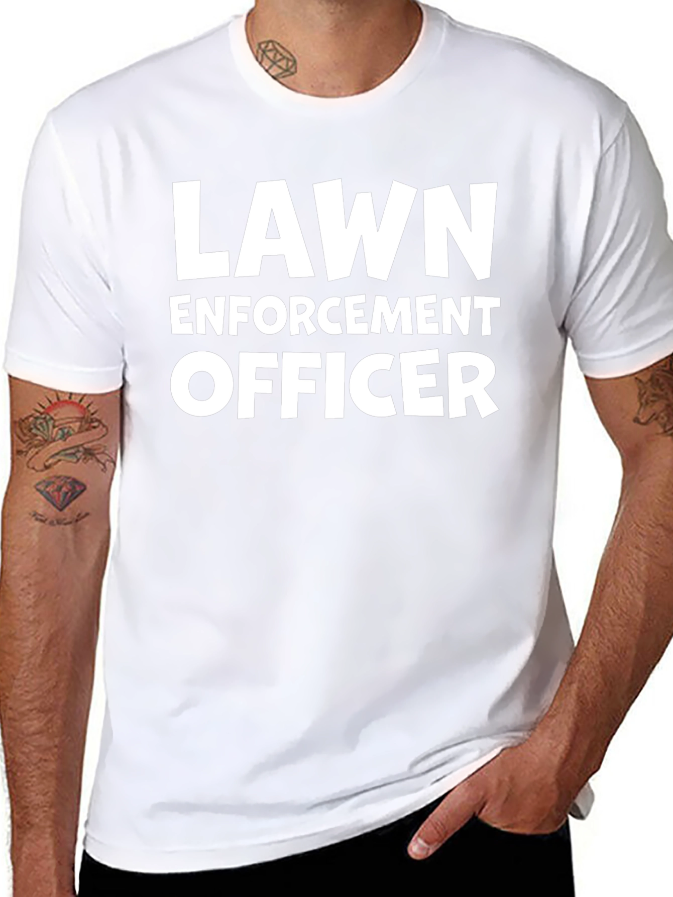 Lawn Enforcement Officer Graphic Tee - Black