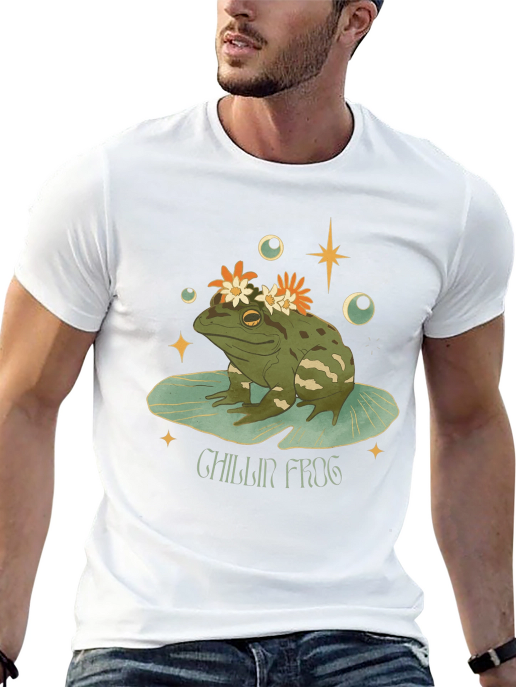 Chillin Frog Graphic Tee - Relaxed & Stylish
