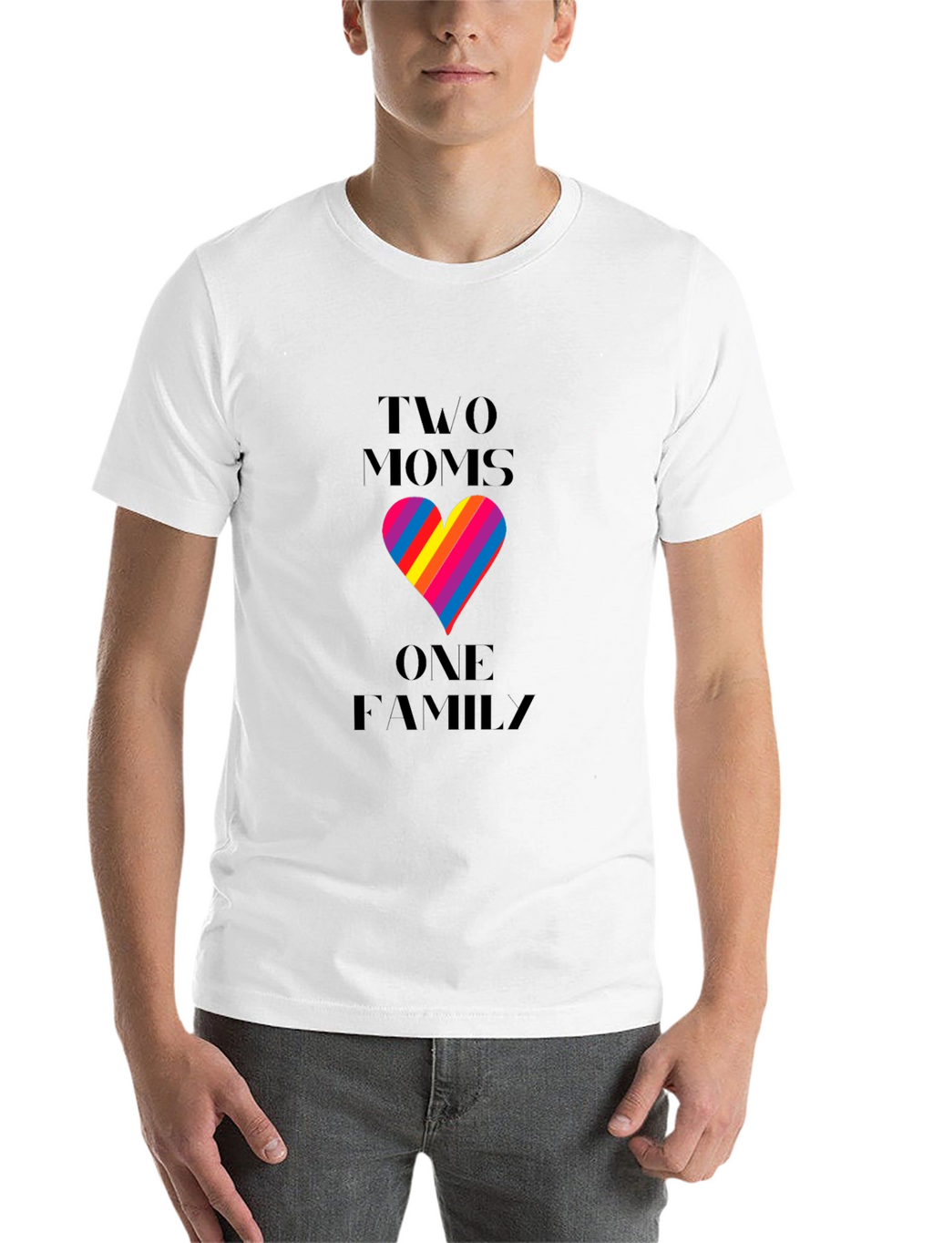 Two Moms One Family T-Shirt LGBTQ Pride