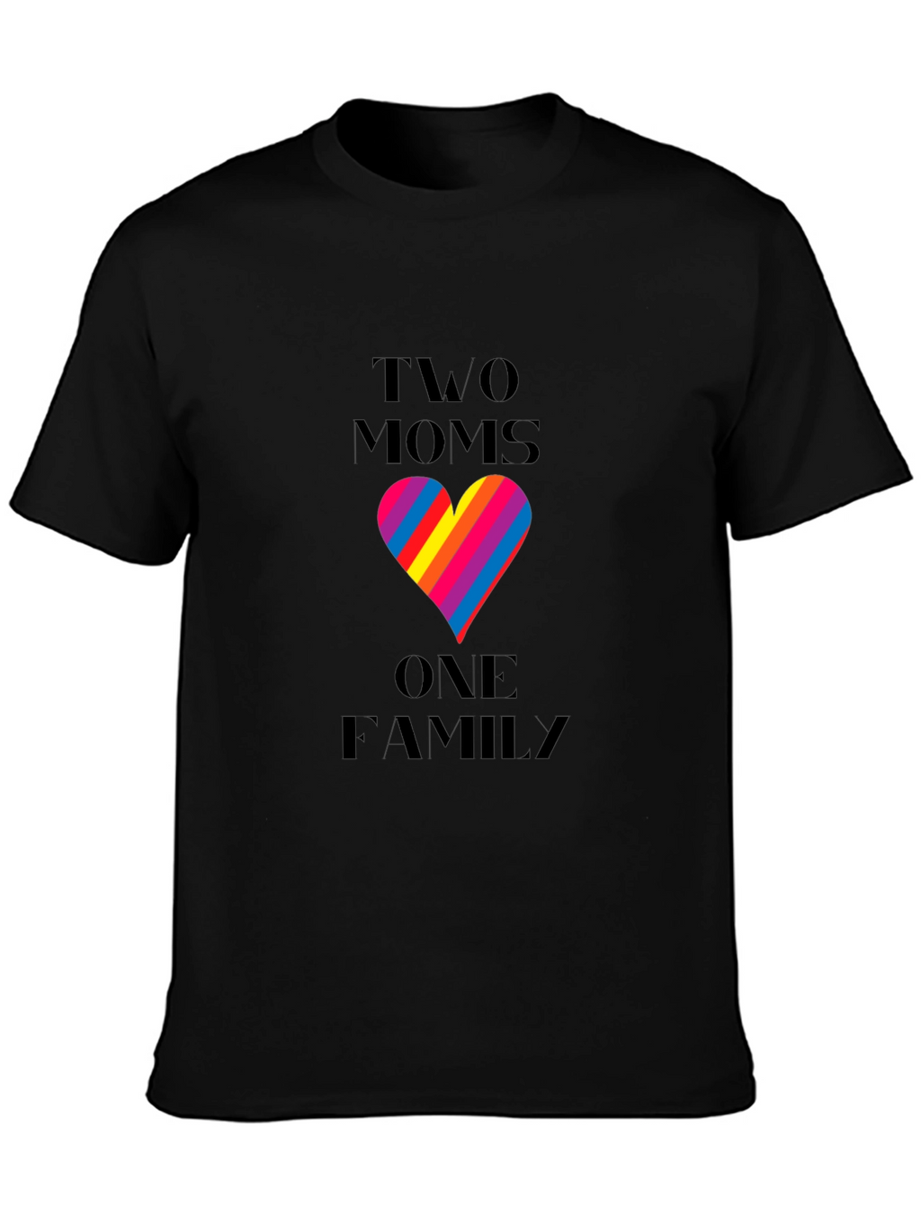 Two Moms One Family T-Shirt LGBTQ Pride