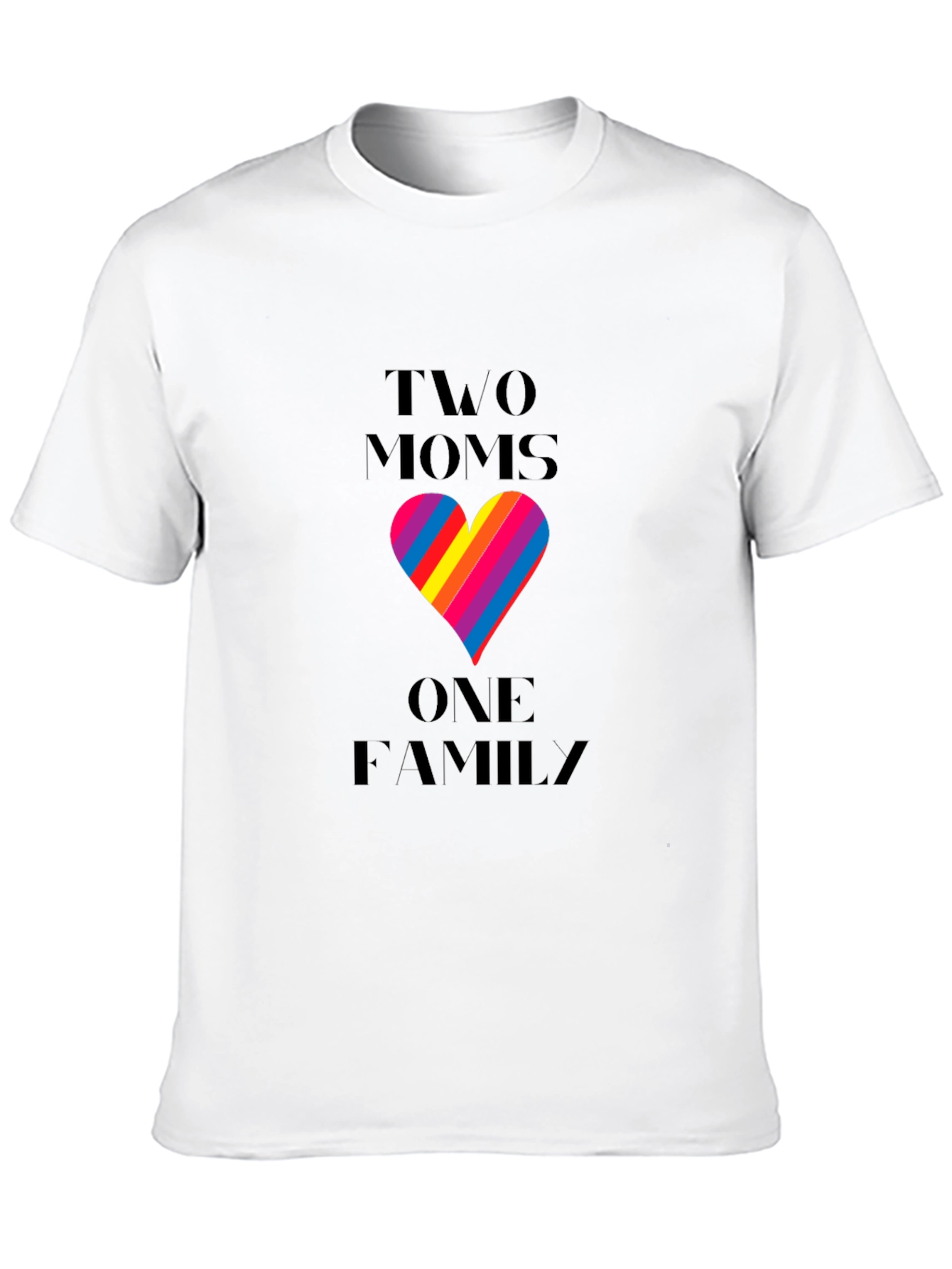 Two Moms One Family T-Shirt LGBTQ Pride