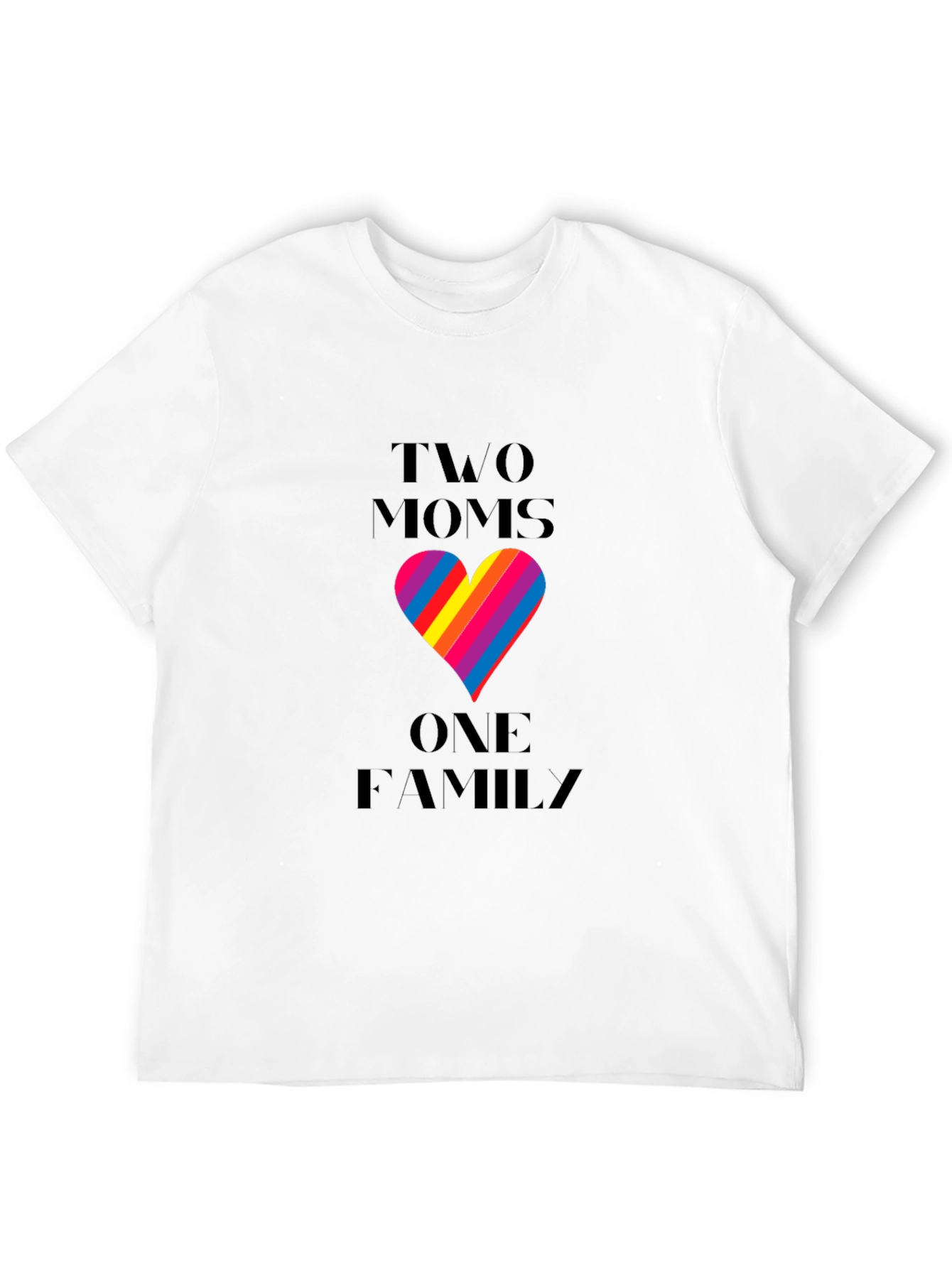 Two Moms One Family T-Shirt LGBTQ Pride