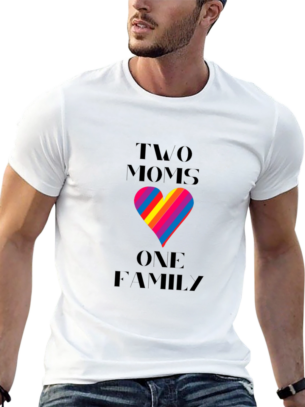 Two Moms One Family T-Shirt LGBTQ Pride