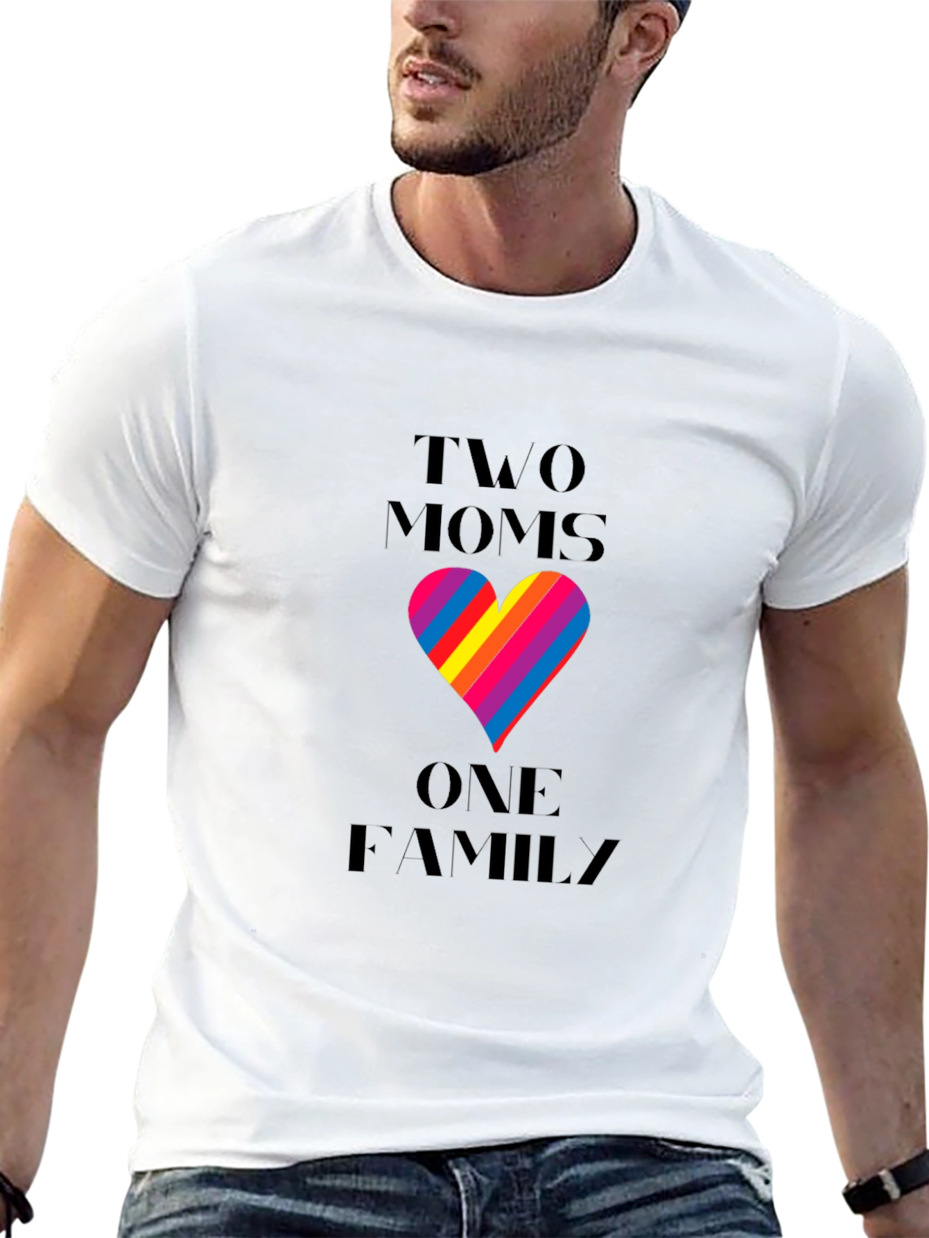 Two Moms One Family T-Shirt LGBTQ Pride