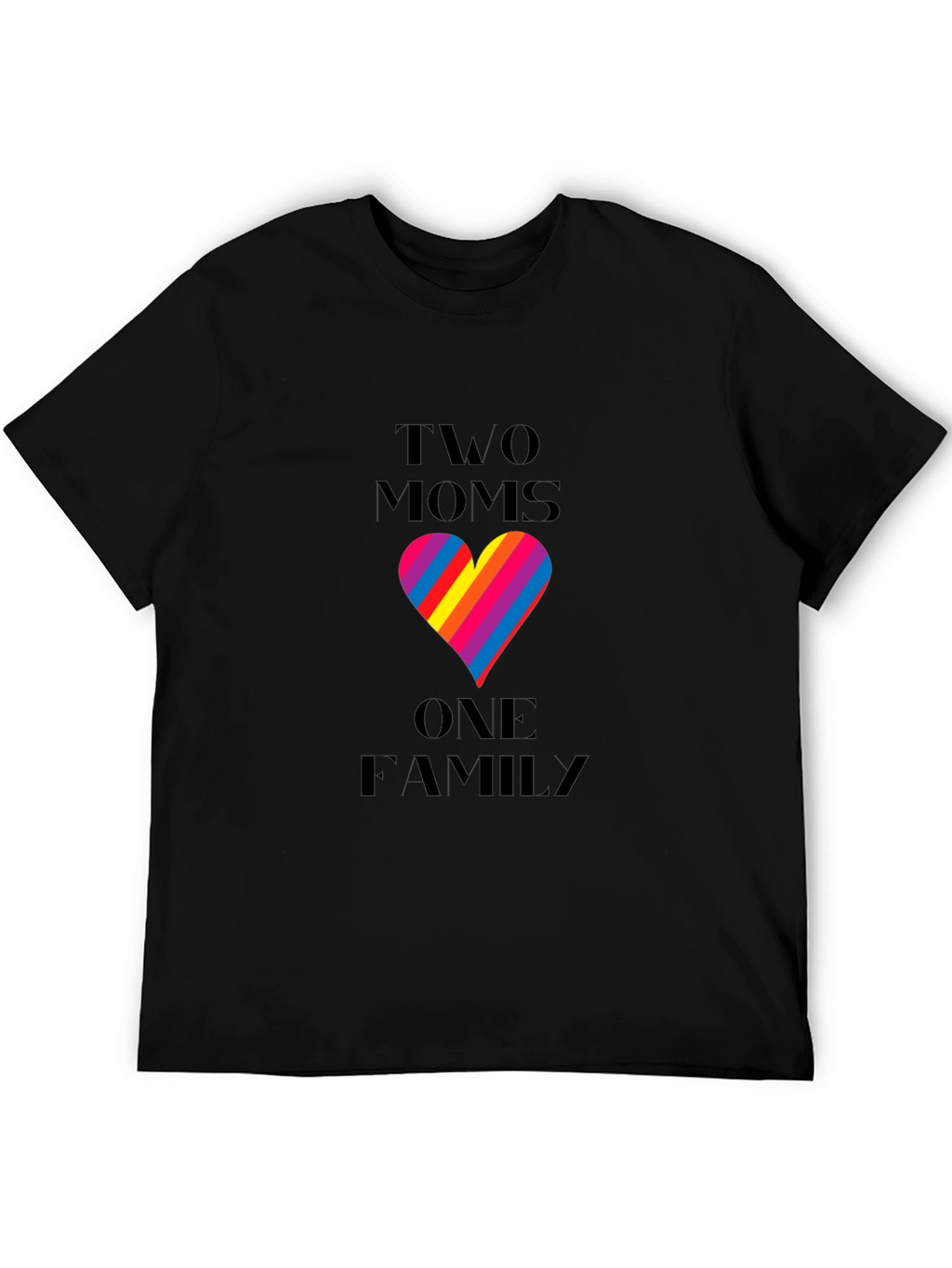 Two Moms One Family T-Shirt LGBTQ Pride