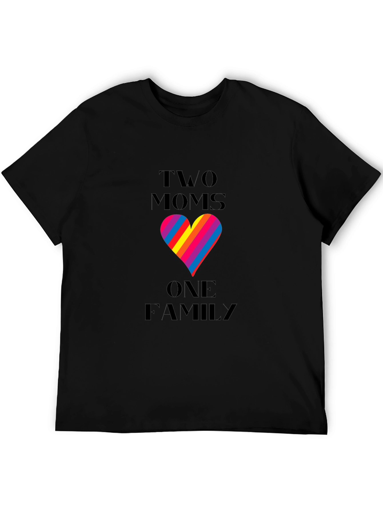 Two Moms One Family T-Shirt LGBTQ Pride