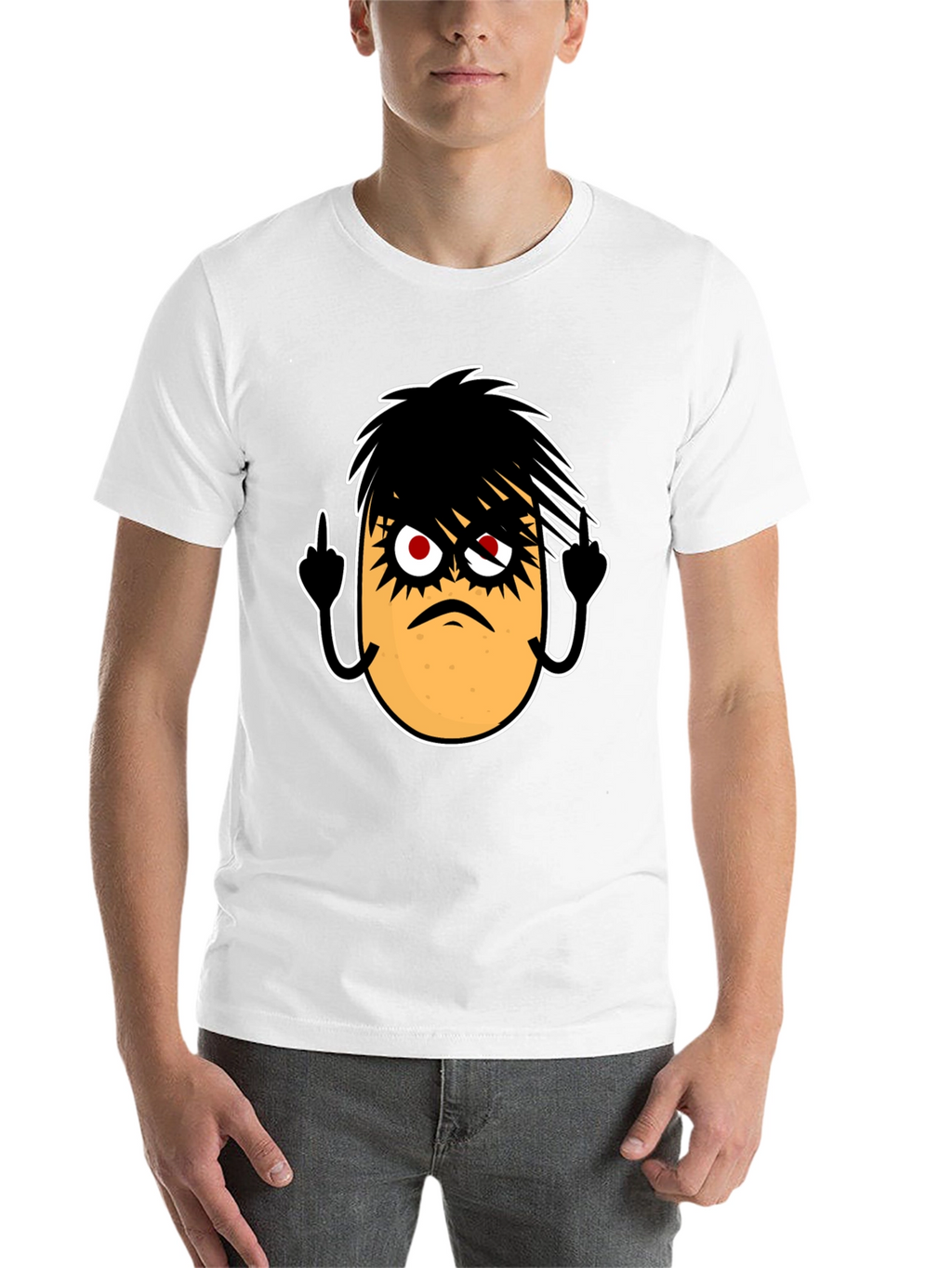 Emo Potato Funny Graphic T-Shirt