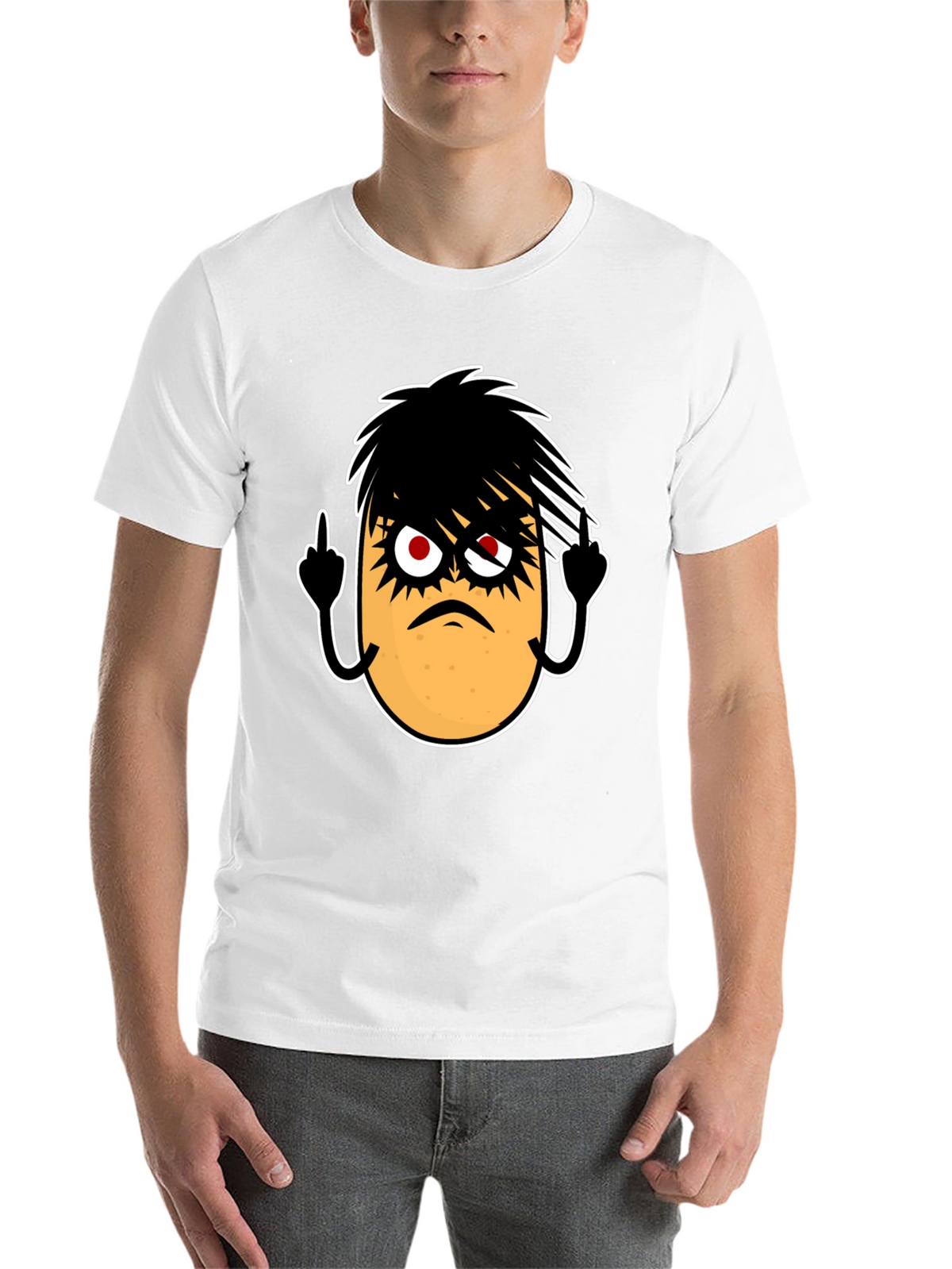 Emo Potato Funny Graphic T-Shirt