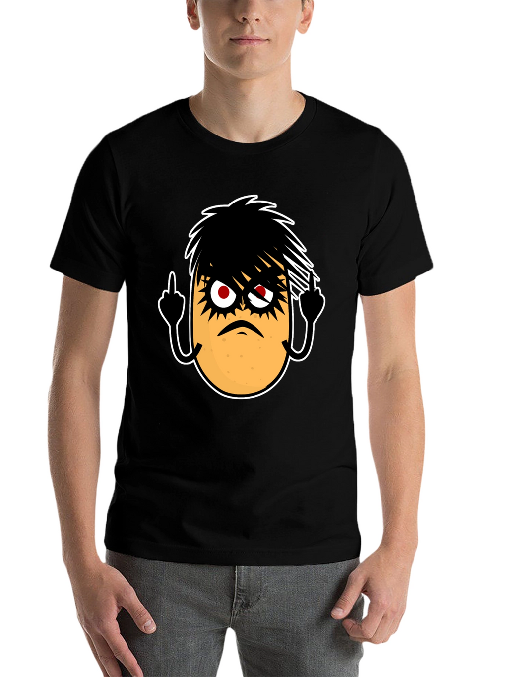 Emo Potato Funny Graphic T-Shirt