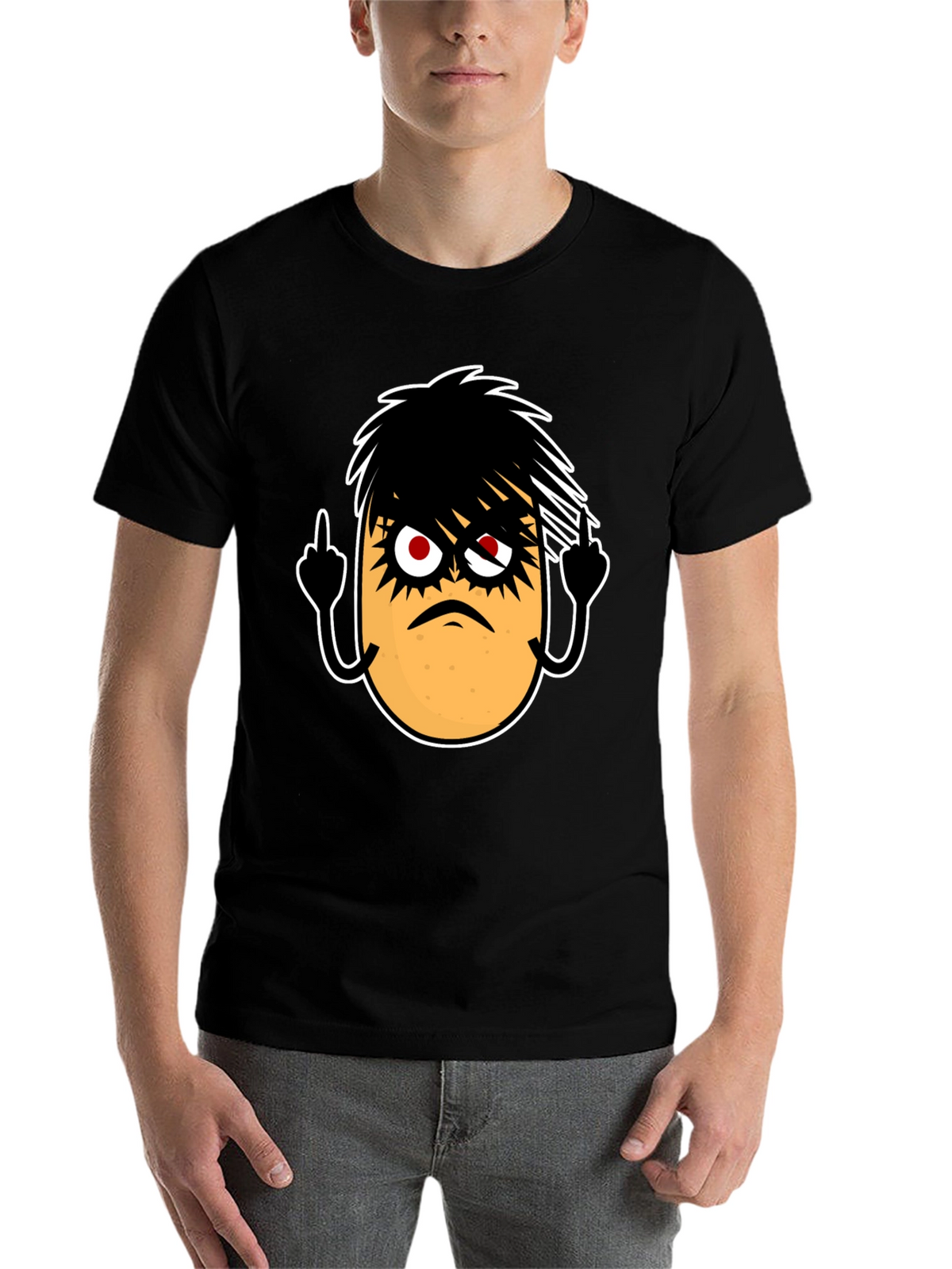 Emo Potato Funny Graphic T-Shirt