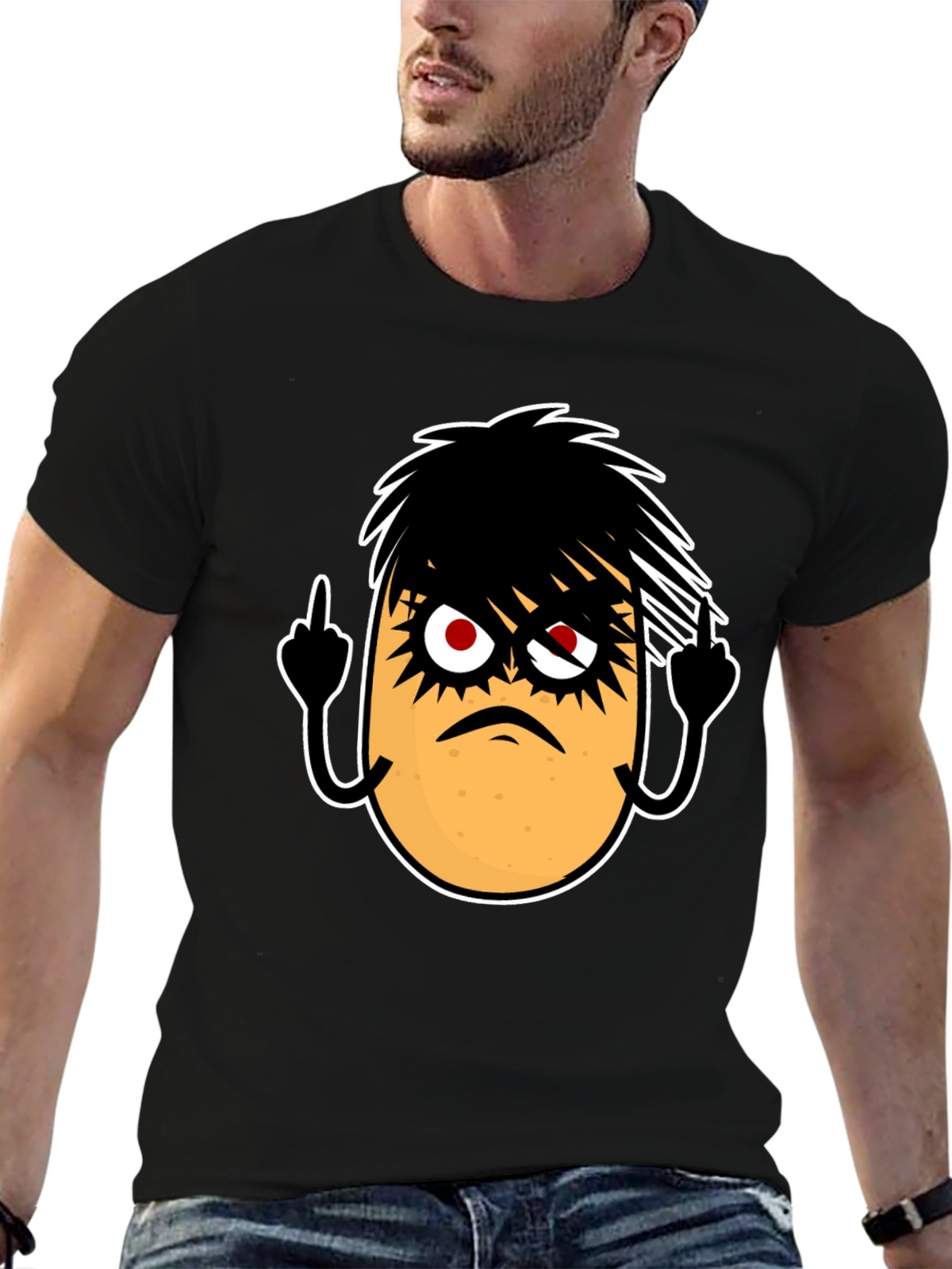 Emo Potato Funny Graphic T-Shirt