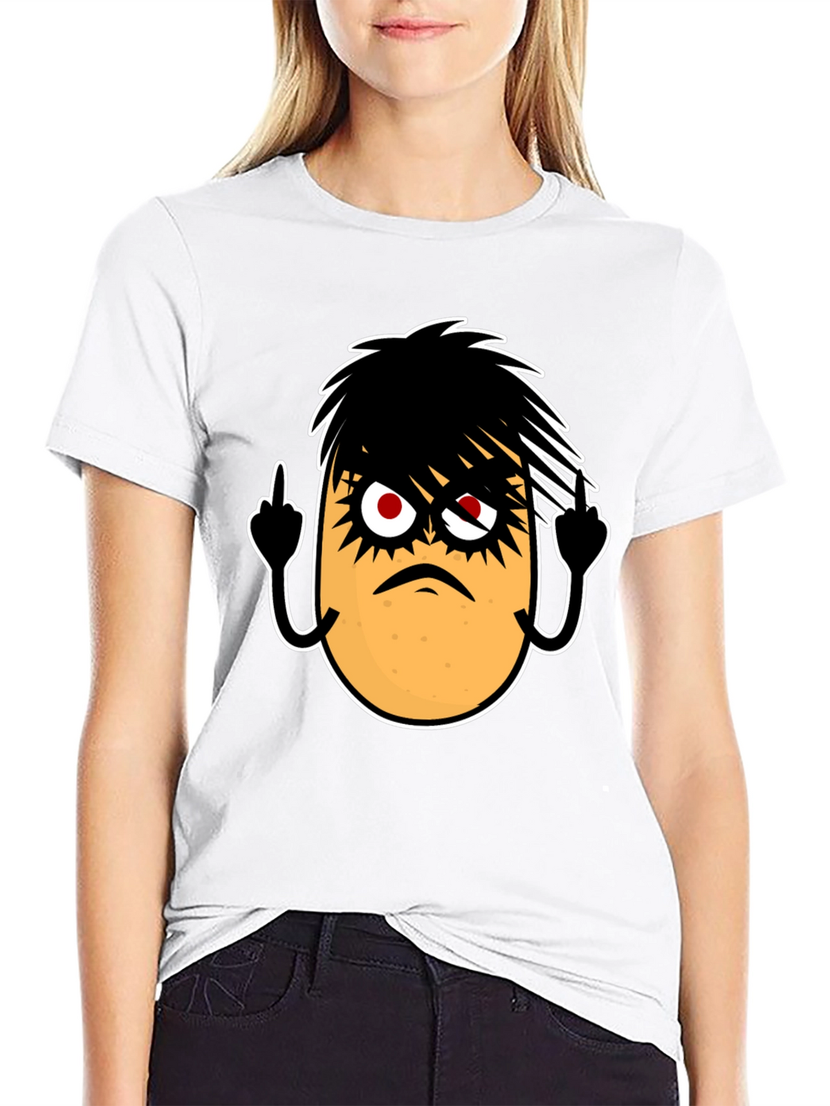 Emo Potato Funny Graphic T-Shirt