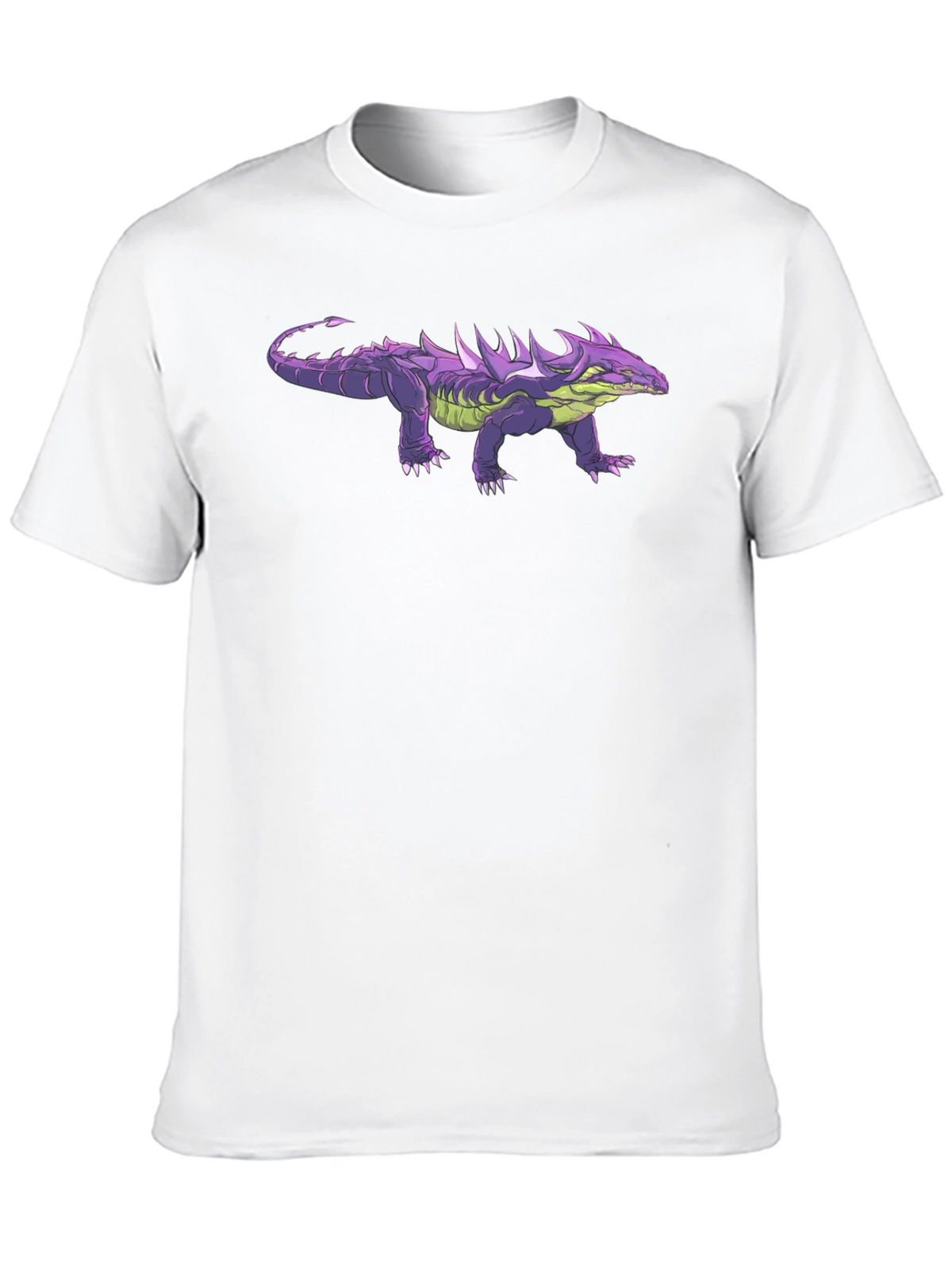 Purple Spiked Lizard Graphic T-Shirt