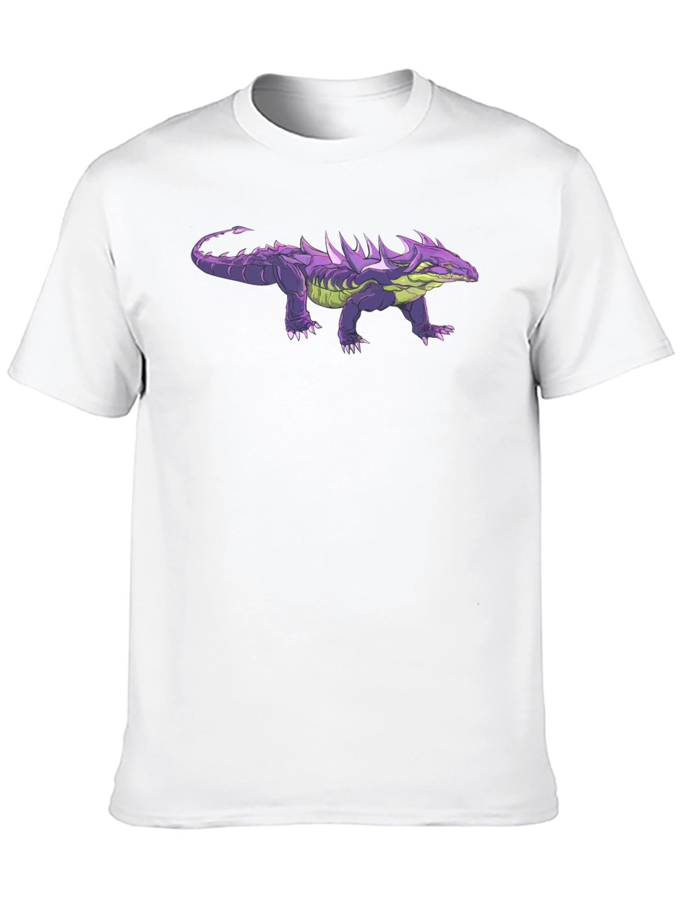 Purple Spiked Lizard Graphic T-Shirt